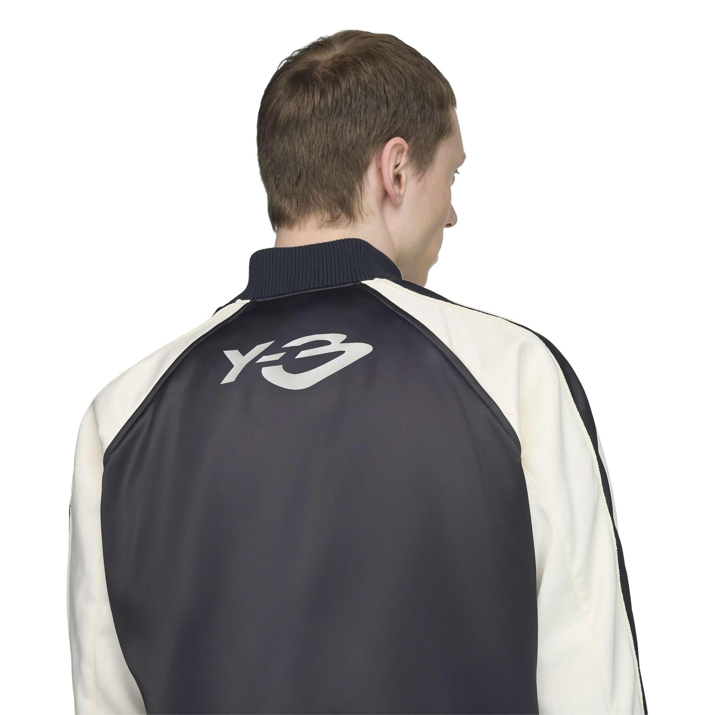 Black/Cream - Y3 - Liquid Logo Satin Souvenir Jacket - 6