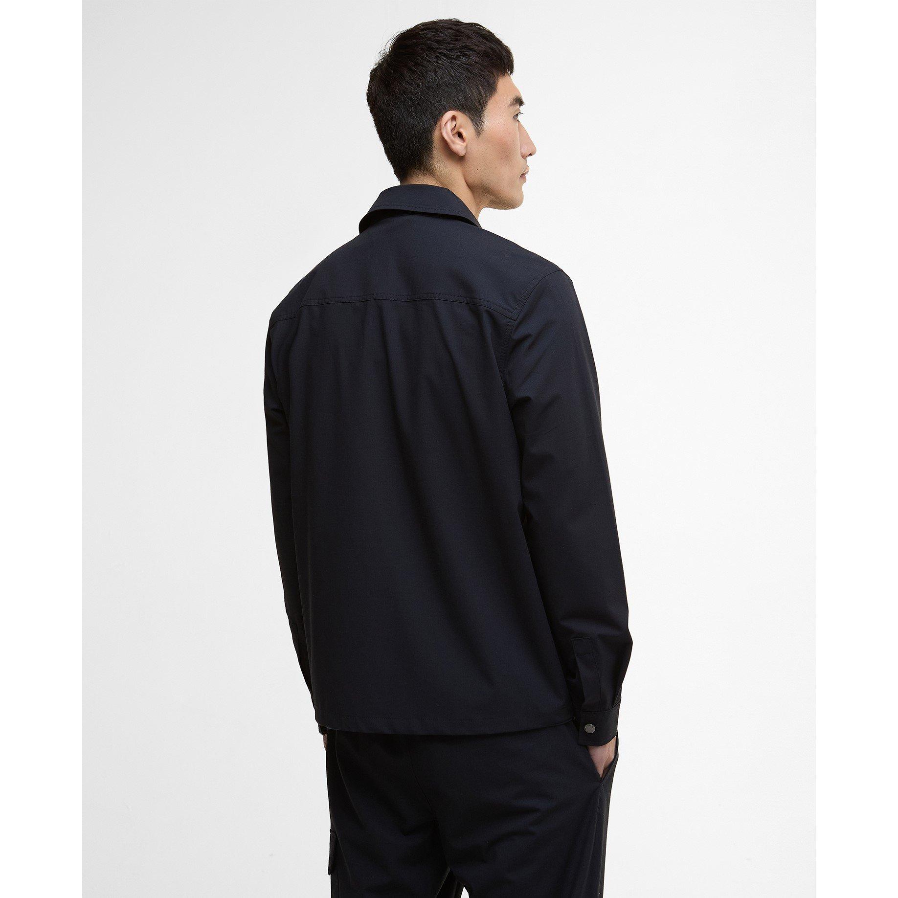 Navy NY91 - Barbour International - Men's Ash Full Zip Long Sleeve Overshirt - 3