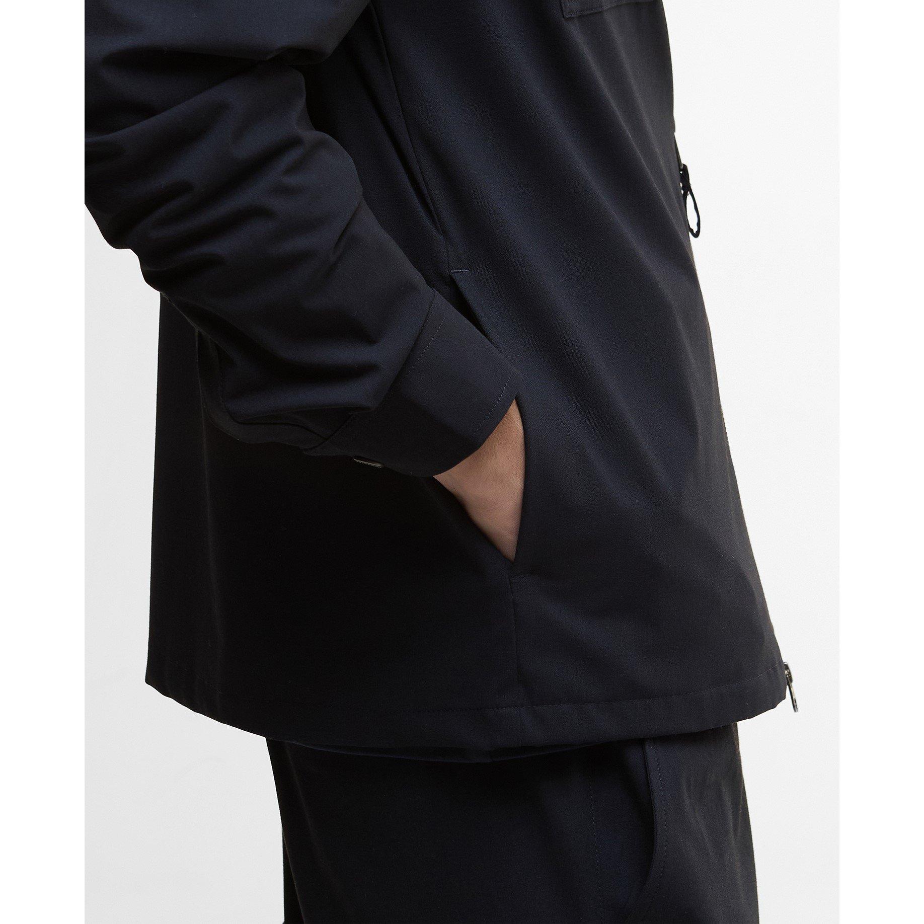 Navy NY91 - Barbour International - Men's Ash Full Zip Long Sleeve Overshirt - 6