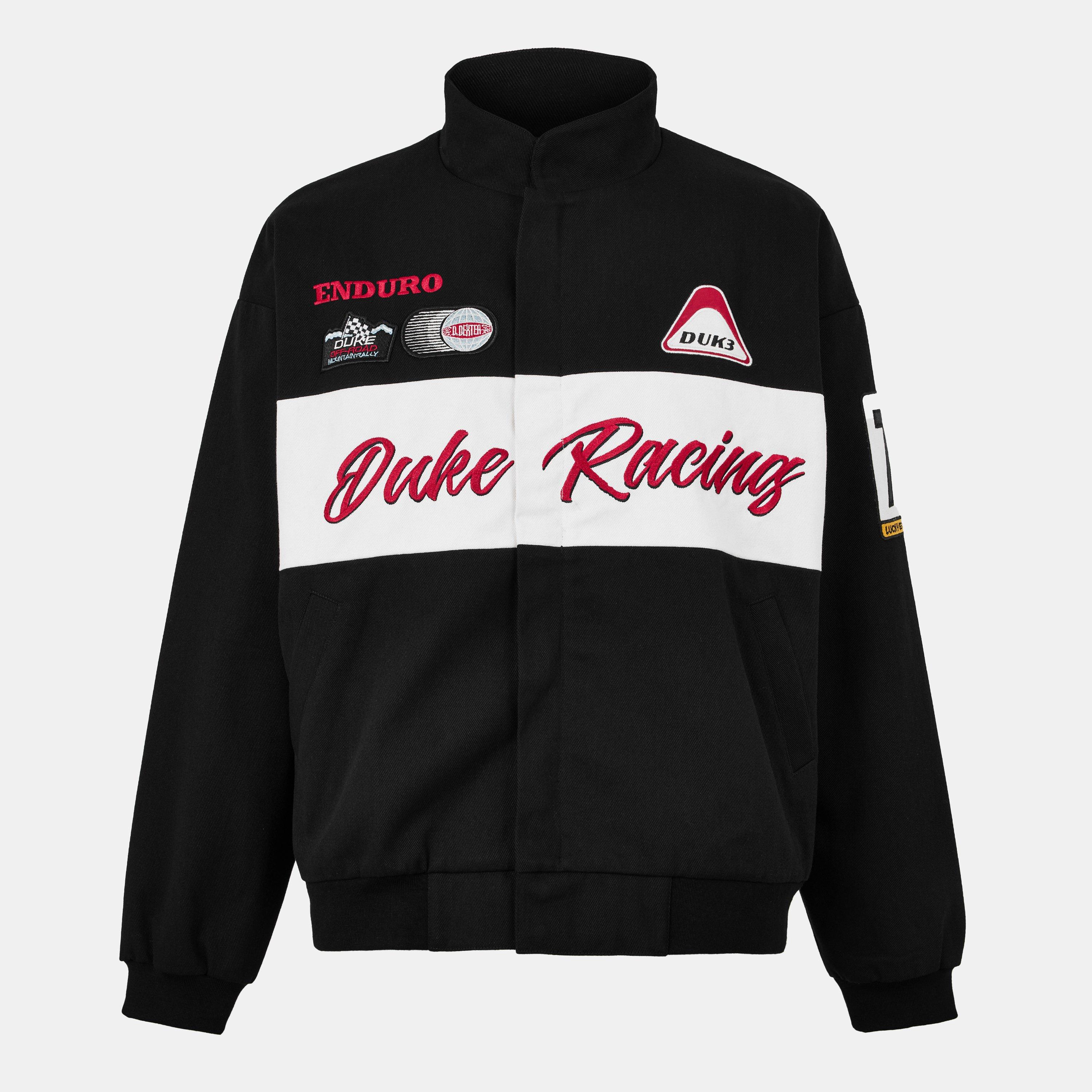 Duke and Dexter Men's Bomber Jacket - Vintage Black - Large