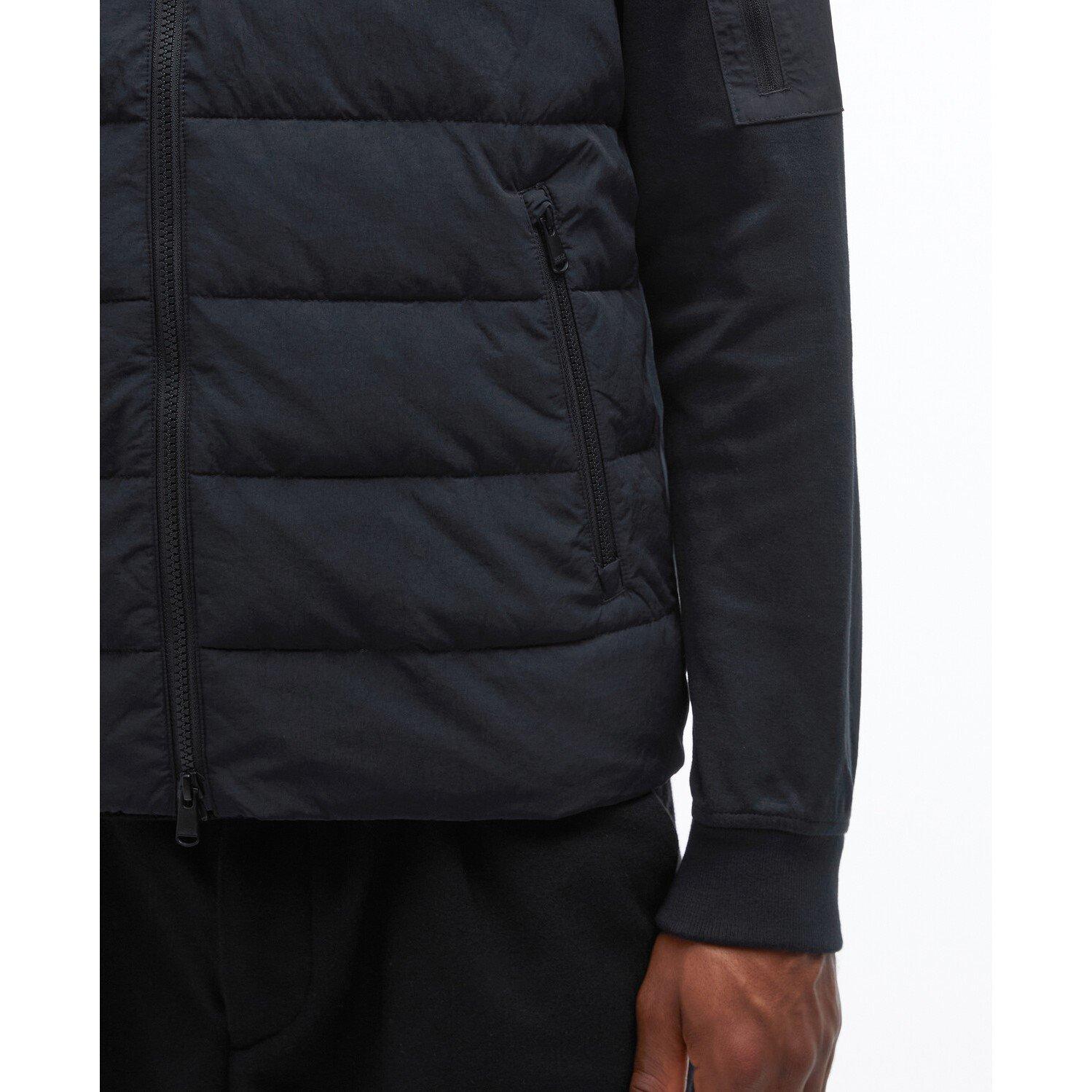 Black BK11 - Barbour International - Men's Stanley Hooded Quilted Hybrid Jacket - 5