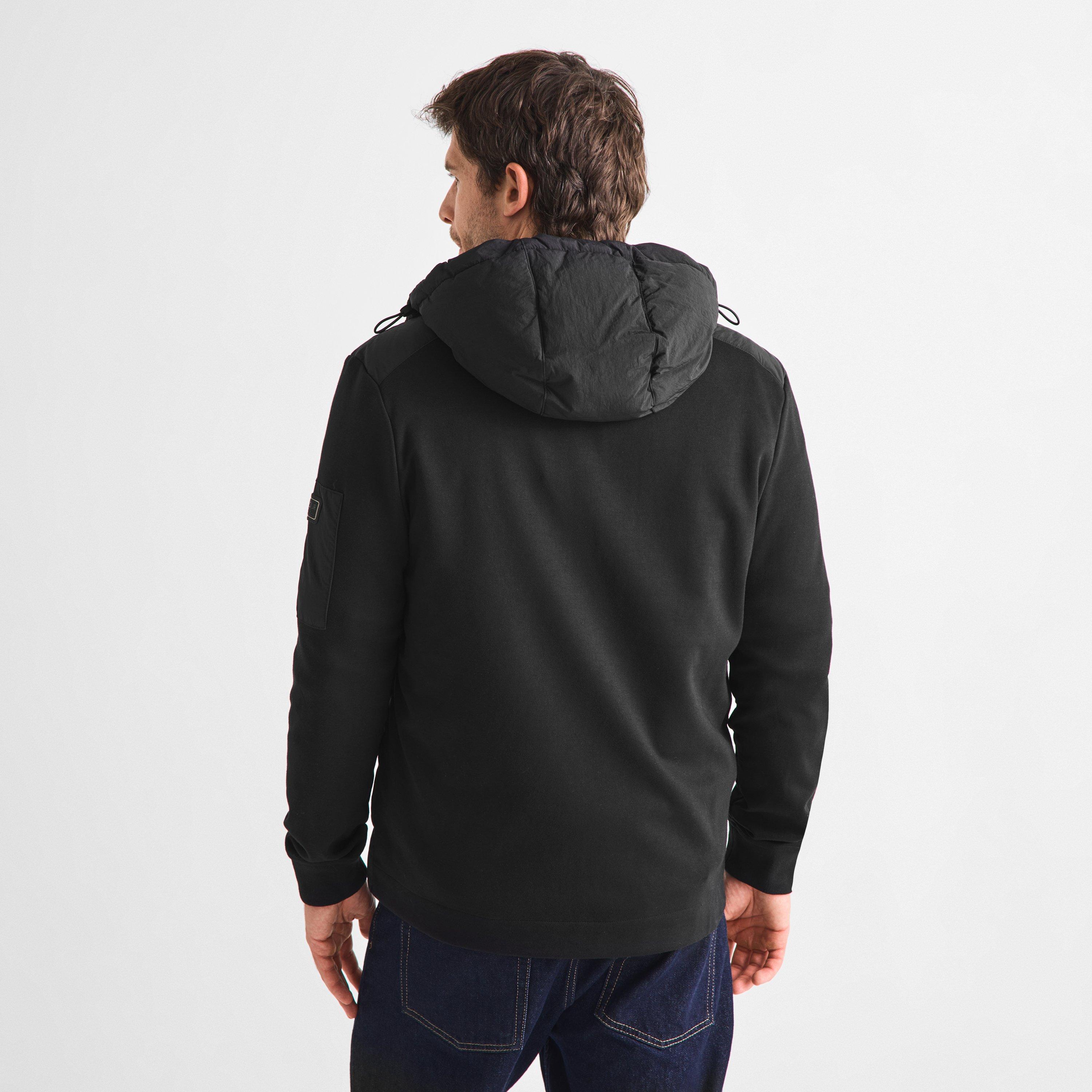 Black BK11 - Barbour International - Men's Stanley Hooded Quilted Hybrid Jacket - 4