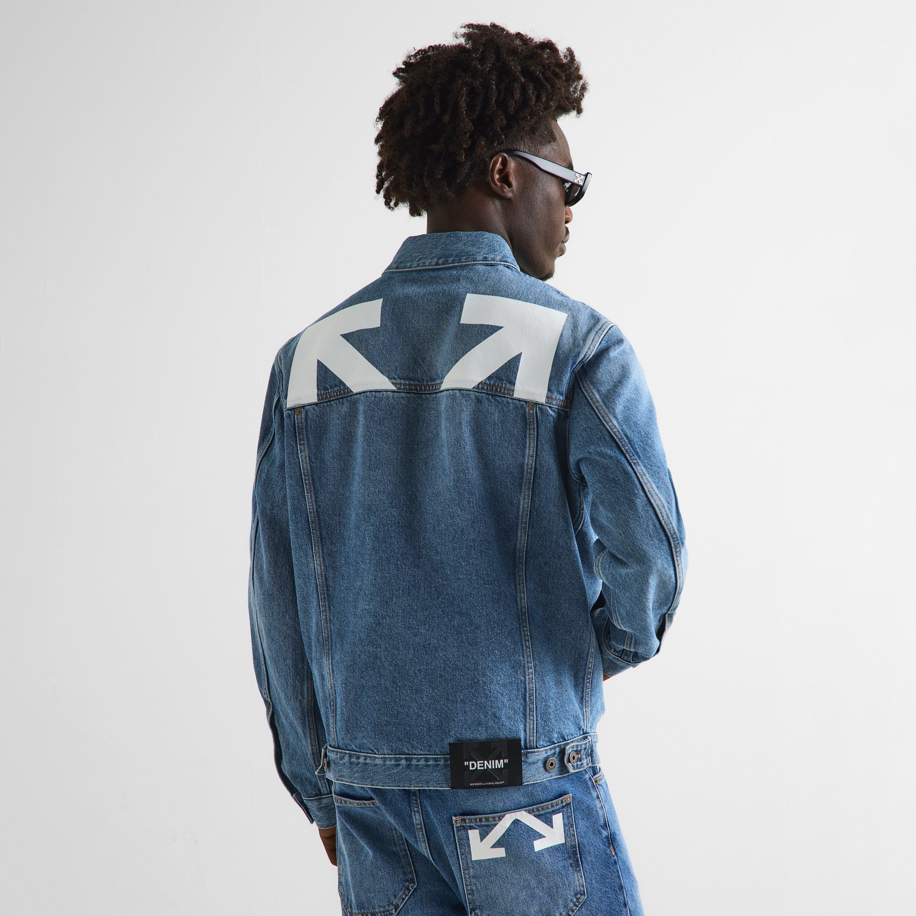 Off White | Men's Half Arrow Denim Jacket | HARVEY NICHOLS