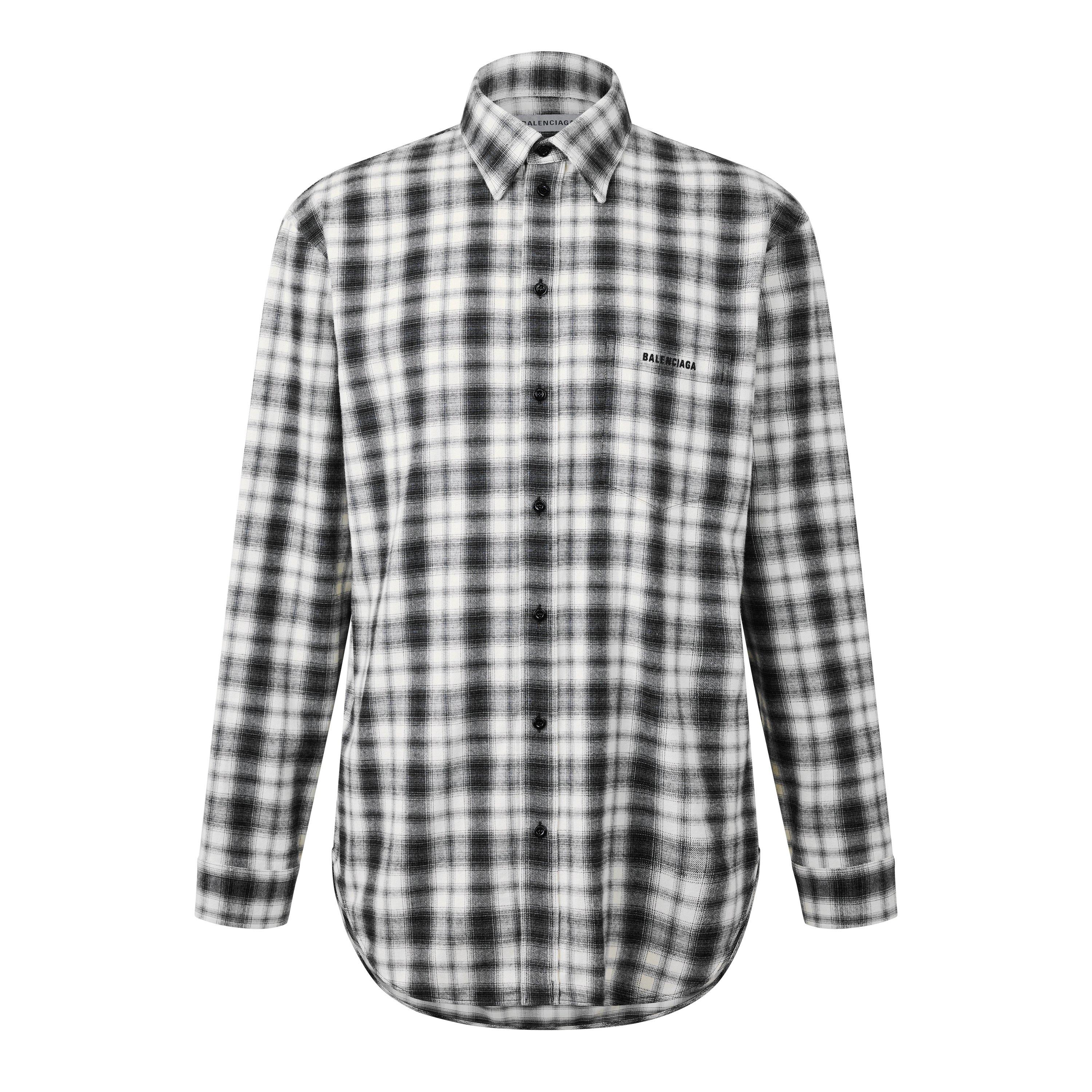 White/Black - Balenciaga - Bal Check Flannel Sn64 - 1