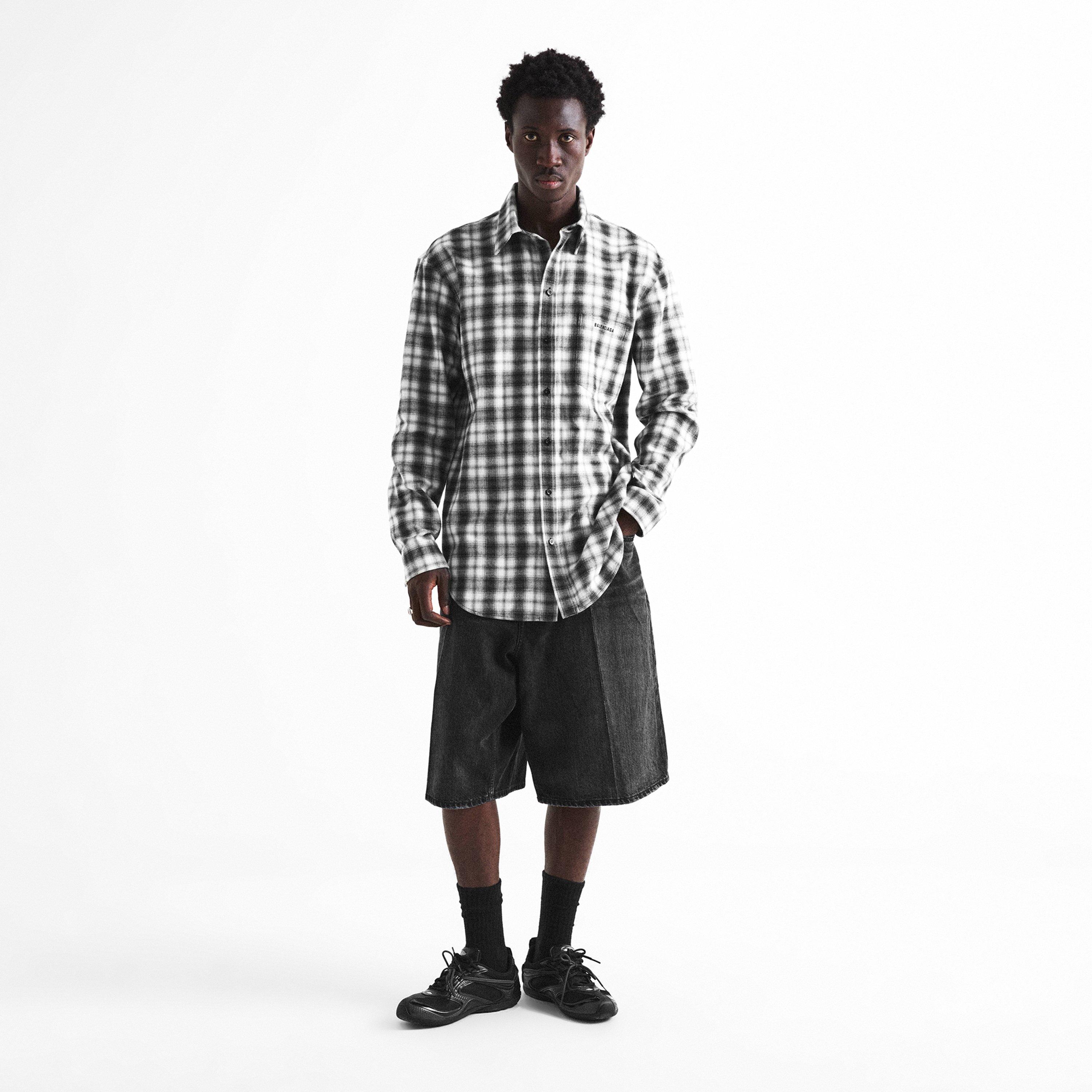White/Black - Balenciaga - Bal Check Flannel Sn64 - 6