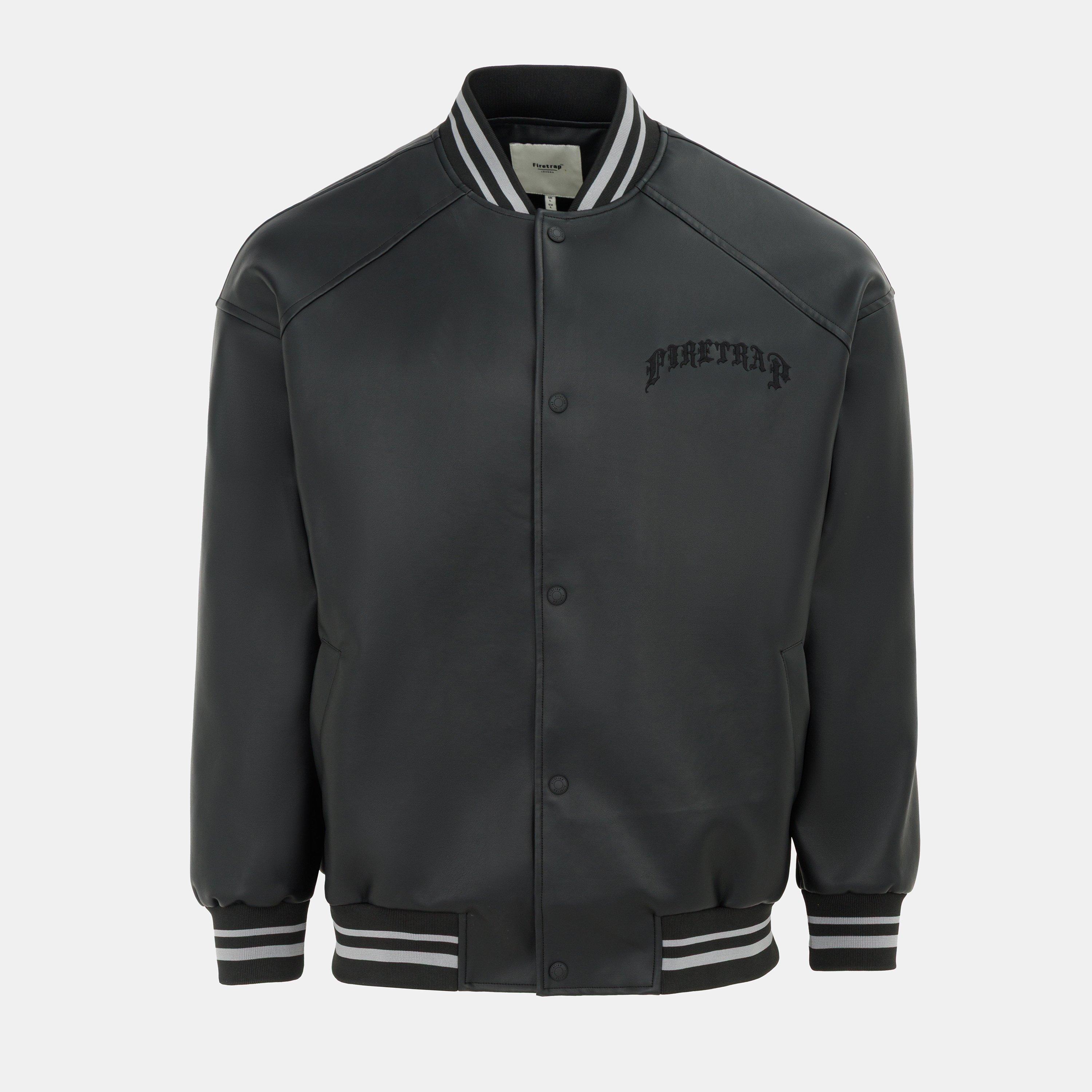 Nero - Firetrap - Baseball PU Jacket Mens - 1