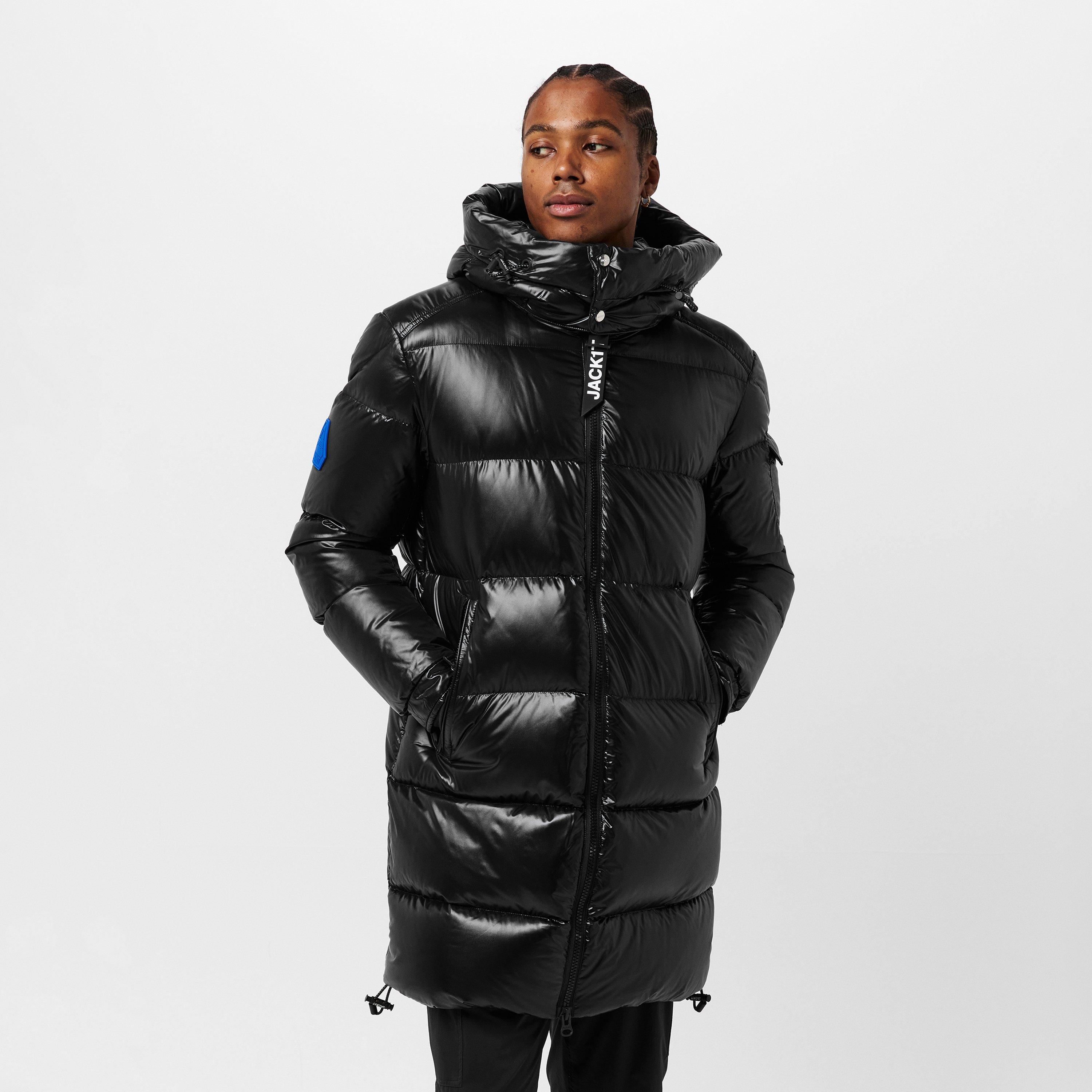 Black - Jack1t - Men's Slick Long Puffer Jacket - 3