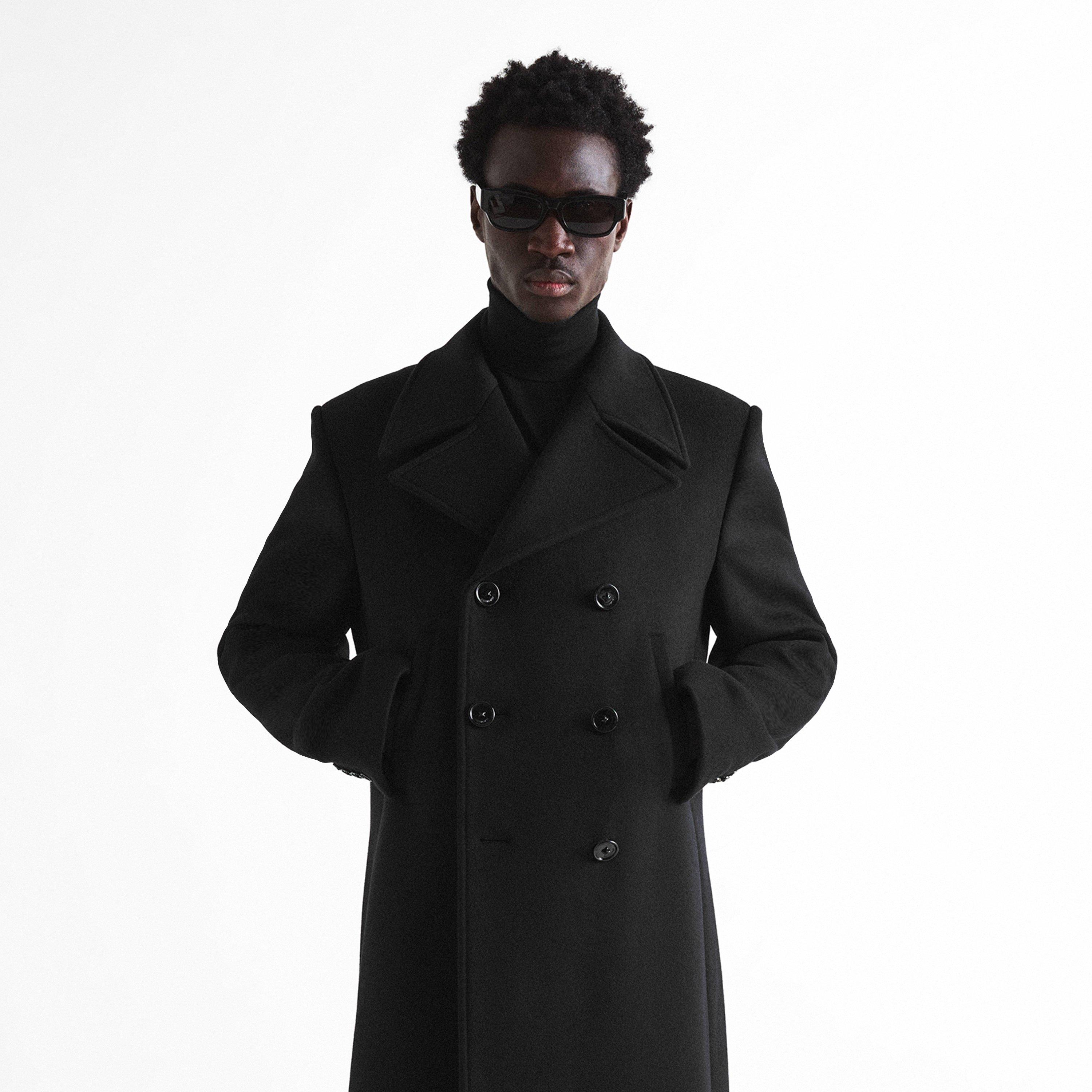 Black - Balenciaga - Bal Wool Ovrcoat Sn63 - 3