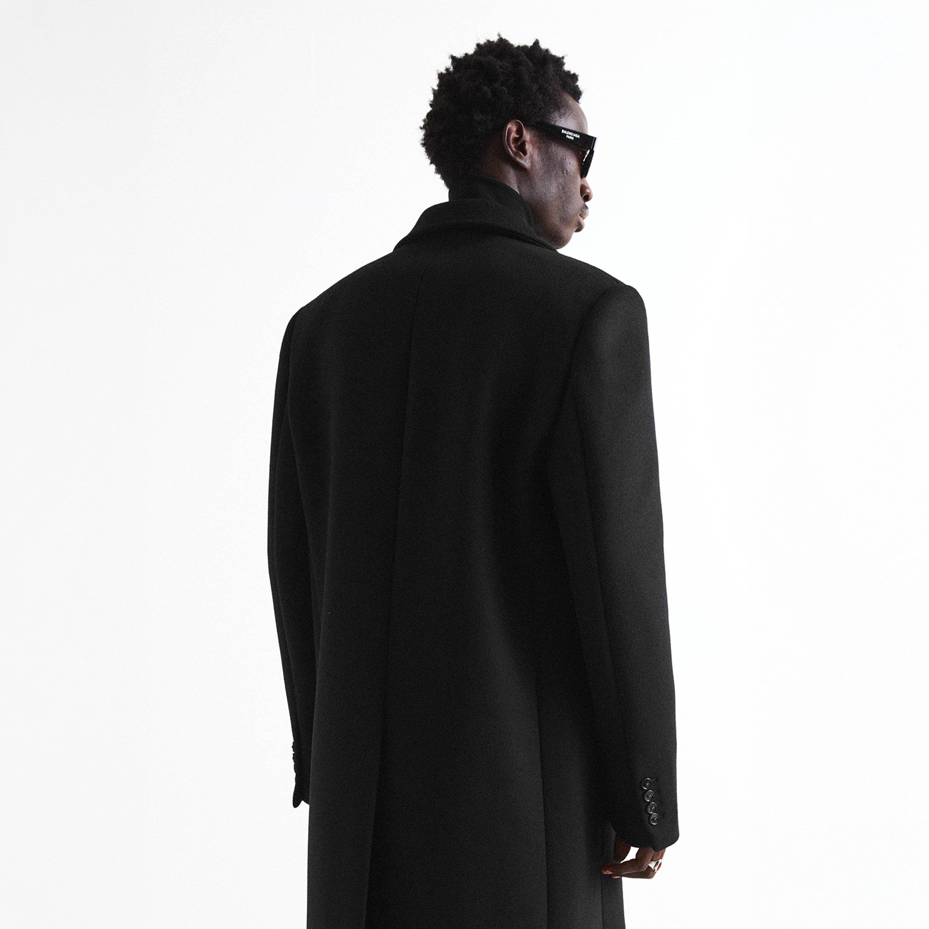 Black - Balenciaga - Bal Wool Ovrcoat Sn63 - 4