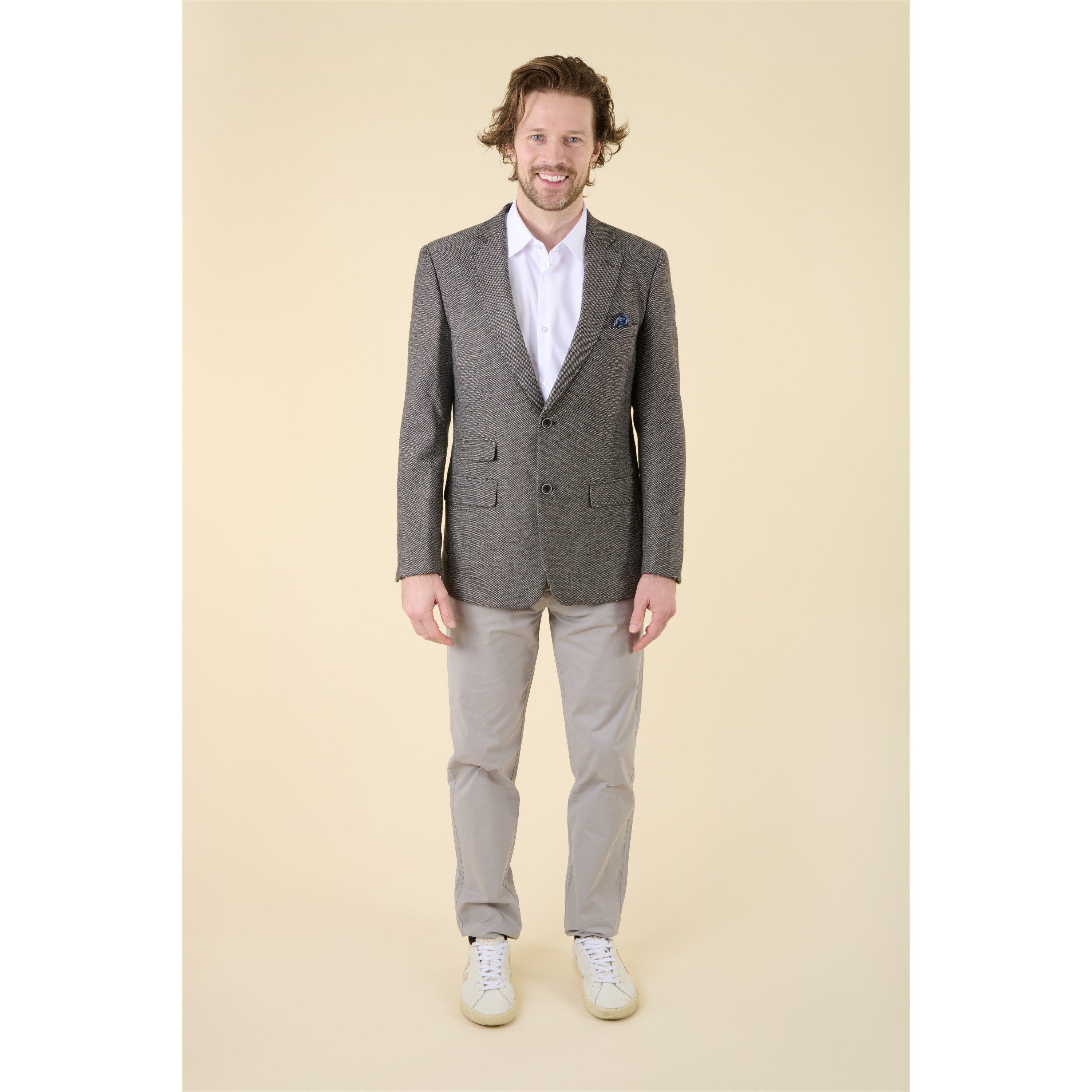 Grey - Harvey and Jones - Men's Tailored Fit Blazer - 1