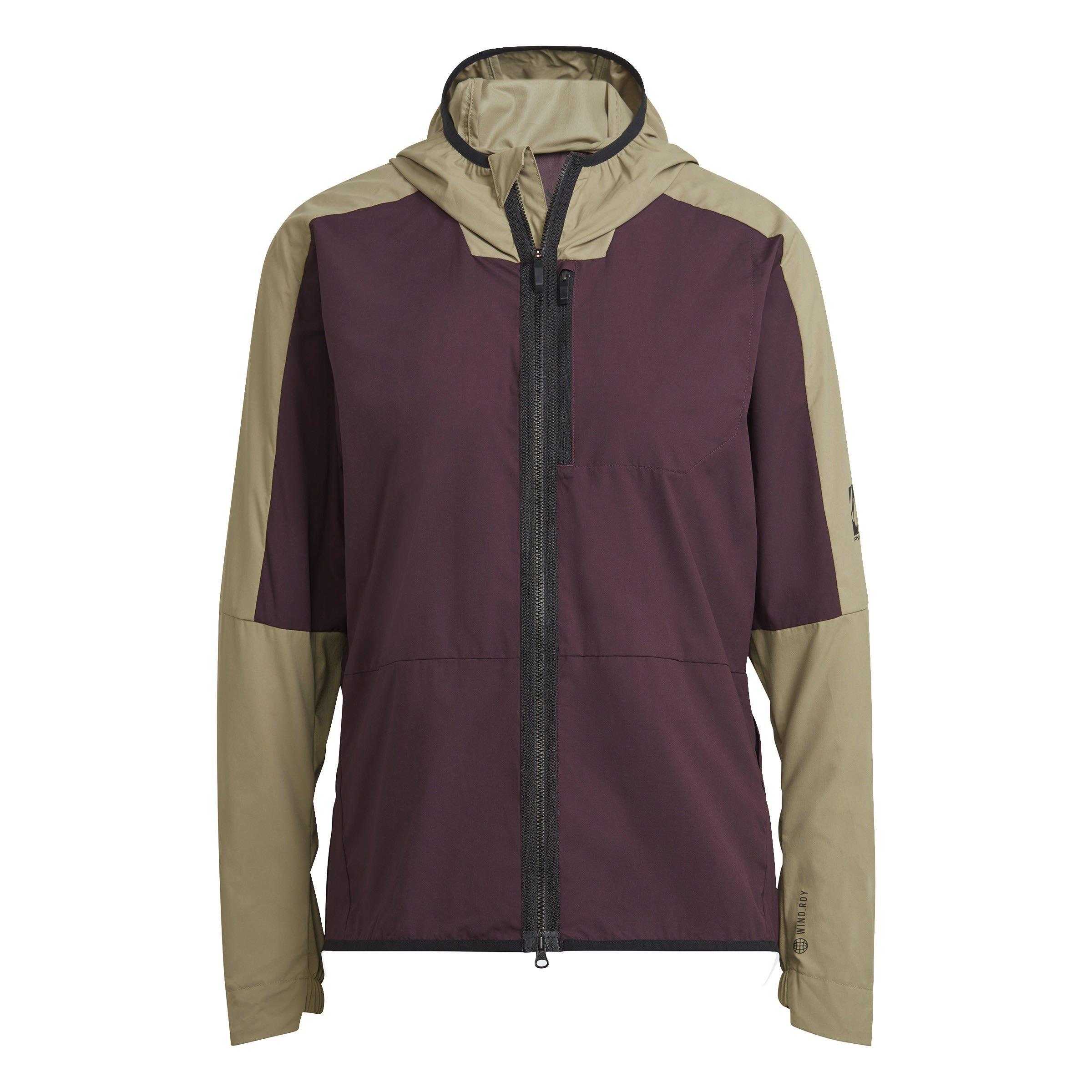 Five Ten Women's Wind.rdy Recycled Polyester Windbreaker - Maroon/Beige - 8 (XS)