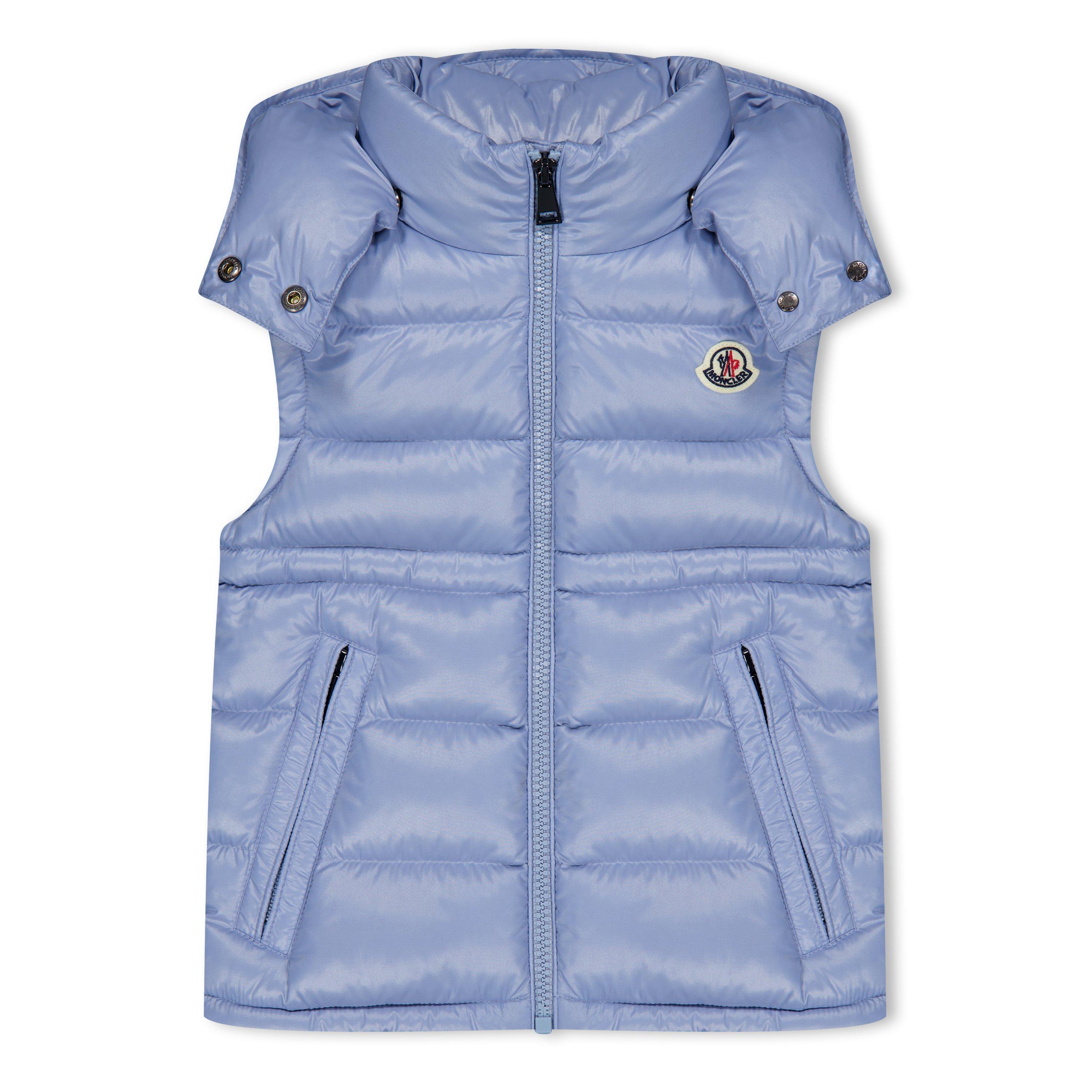 Blue 715 - Moncler - Kids' Ania Duck Down Hooded Sleeveless Gilet - 1
