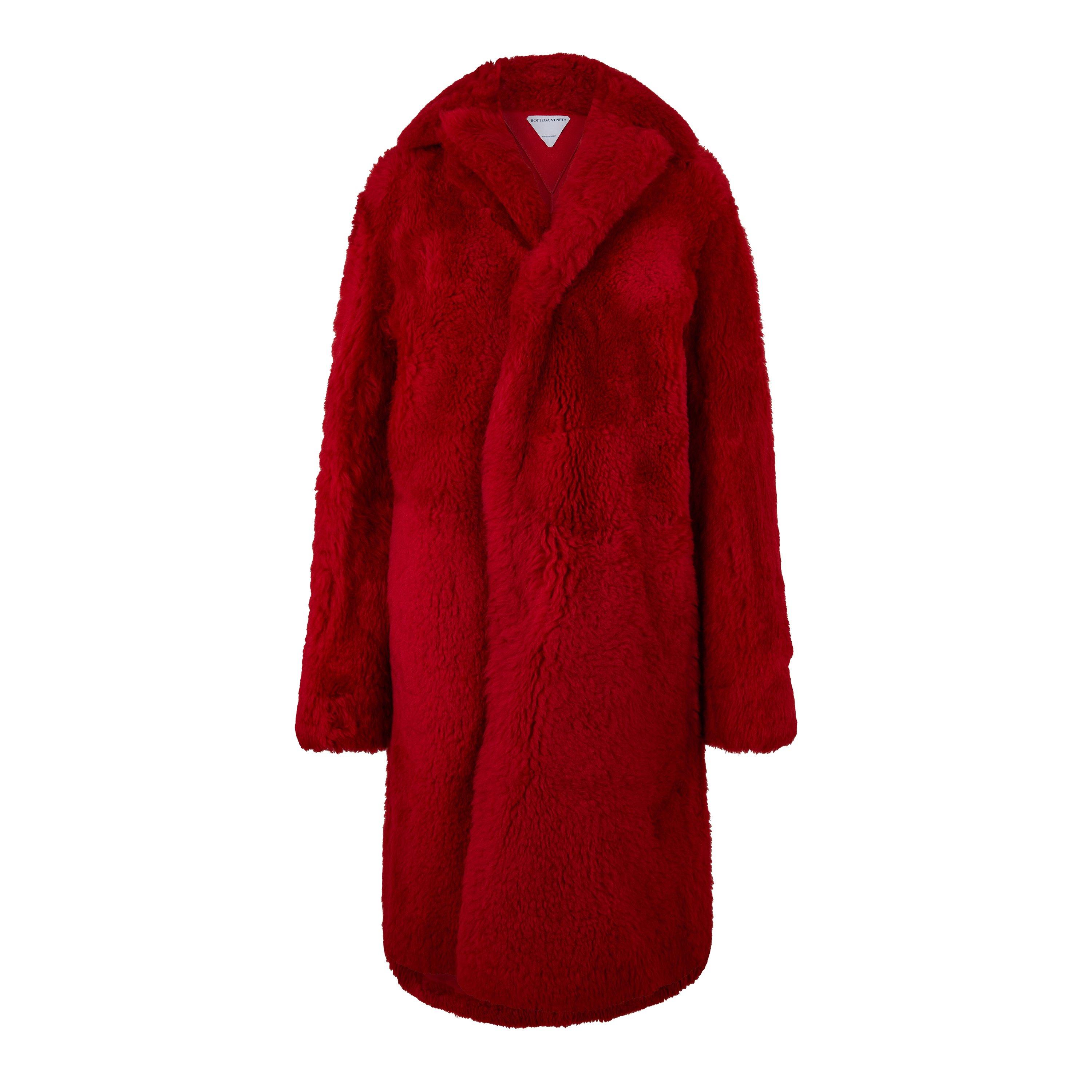Scarlet - Bottega Veneta - Women's Textured Structured Teddy Coat - 1