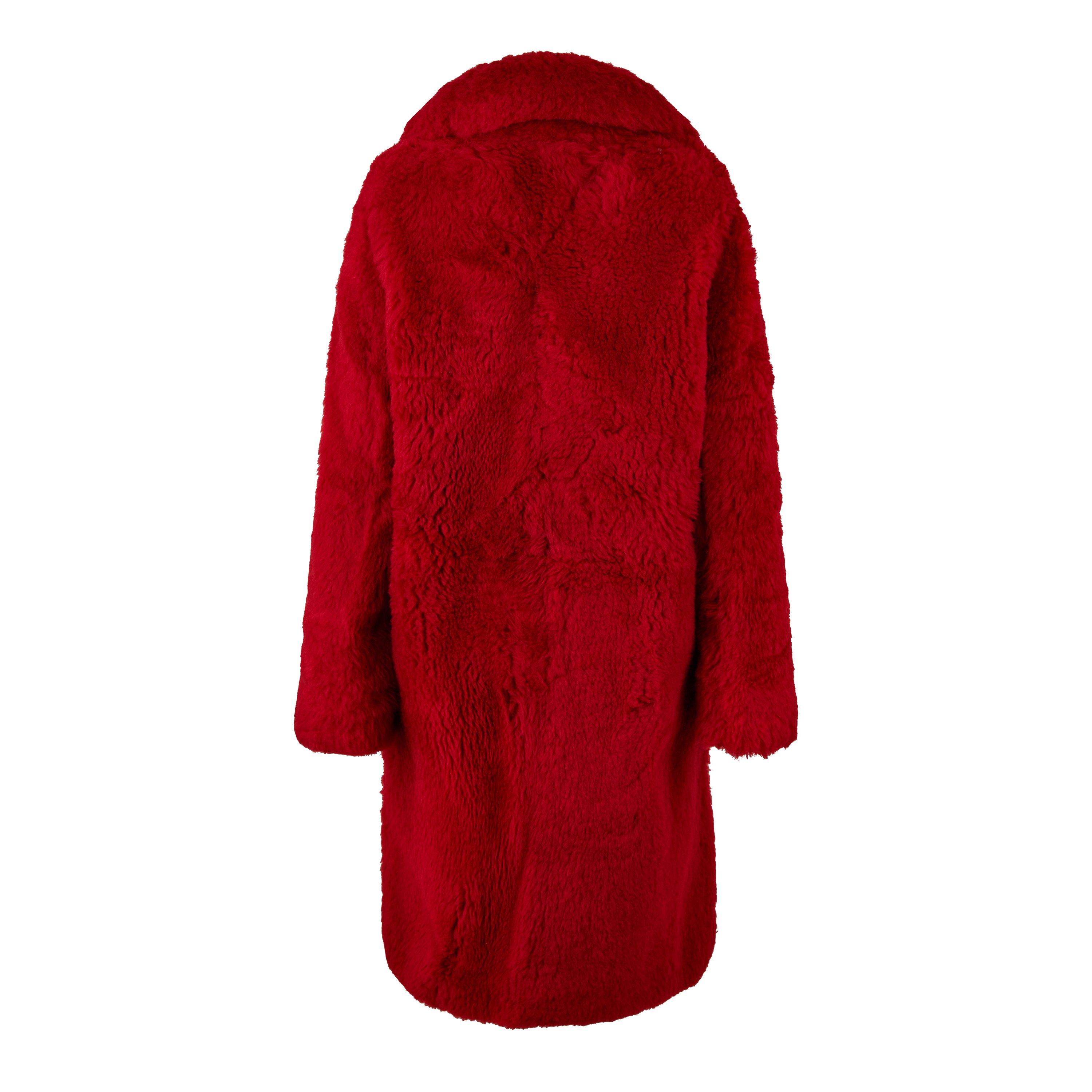 Scarlet - Bottega Veneta - Women's Textured Structured Teddy Coat - 2