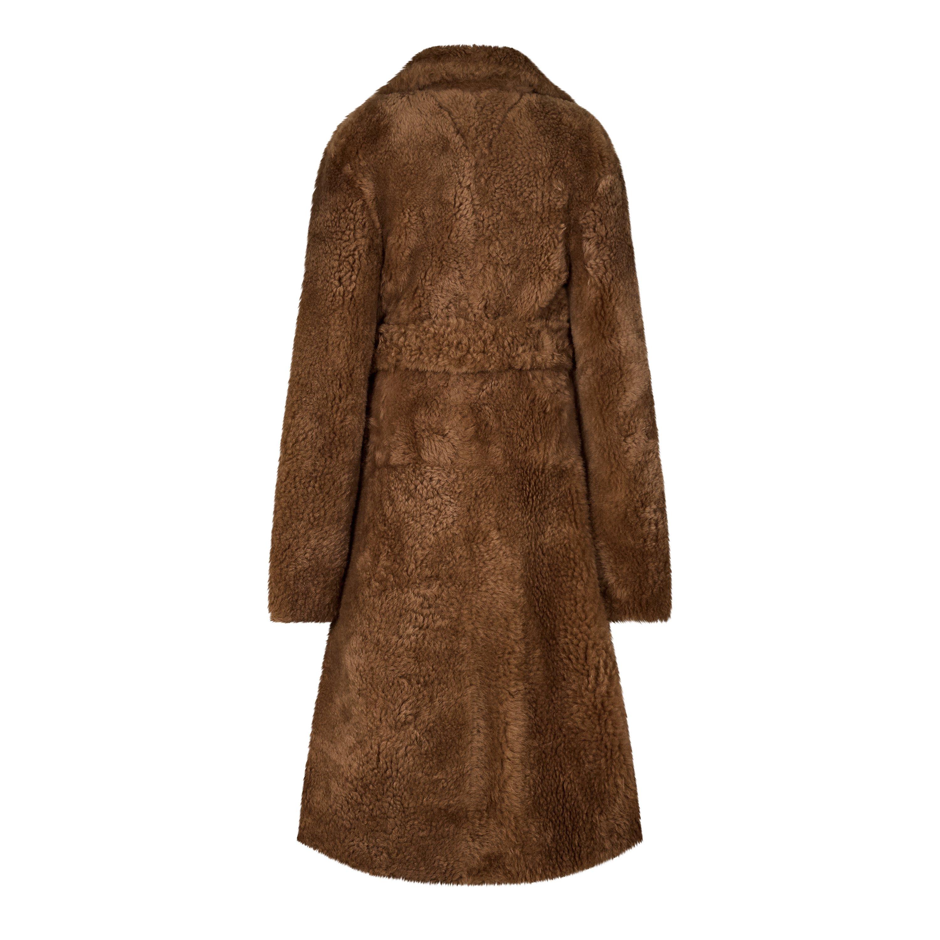 Camel - Bottega Veneta - Women's Textured Relaxed Fit Teddy Coat - 2