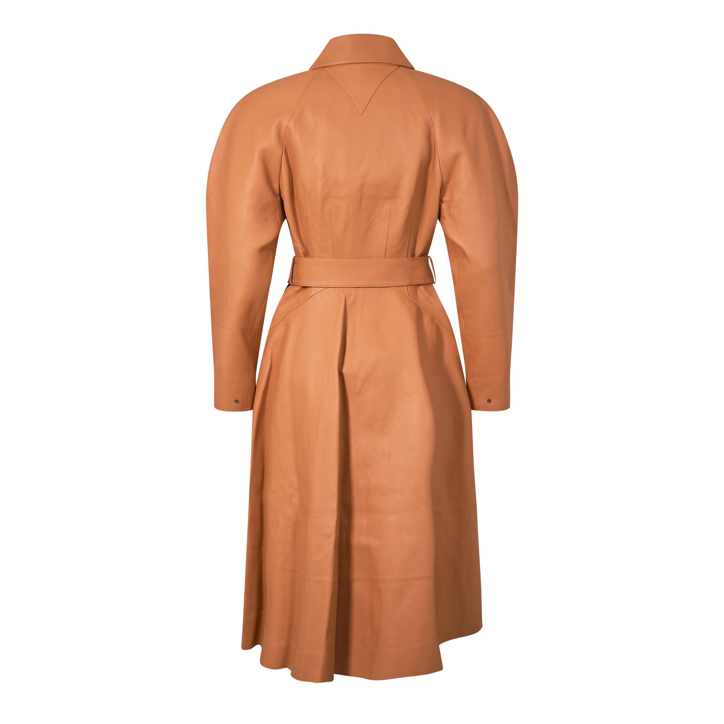 Clay - Bottega Veneta - Women's  Italian Structured Leather Jacket - 2