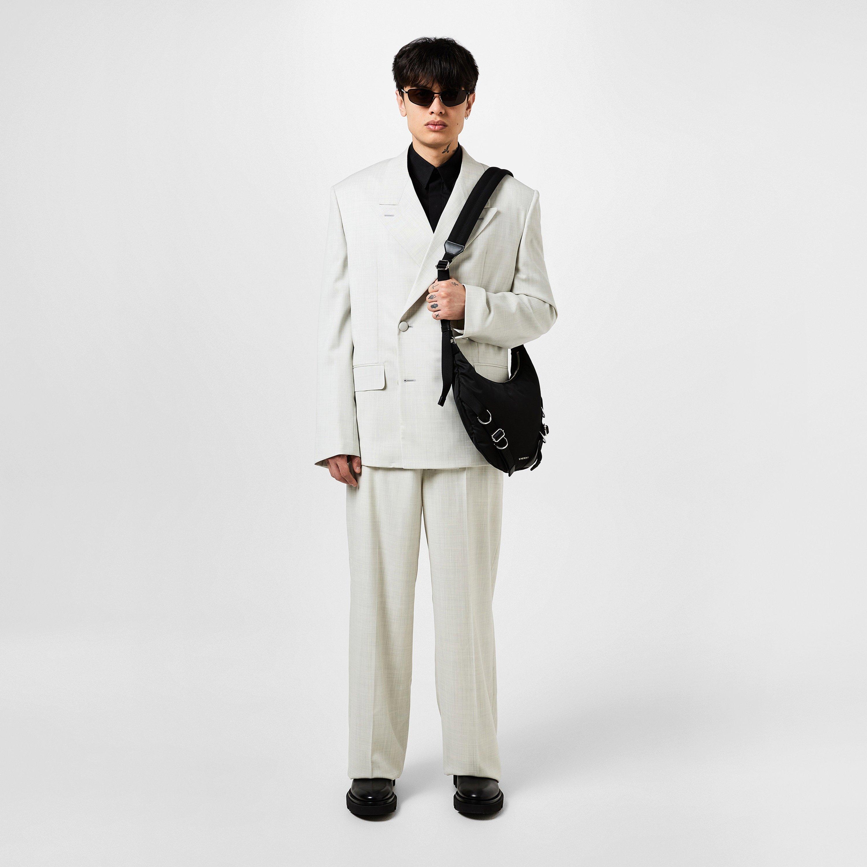 Chalk - GIVENCHY - Men's Double Breasted Wool Long Sleeve Blazer - 4