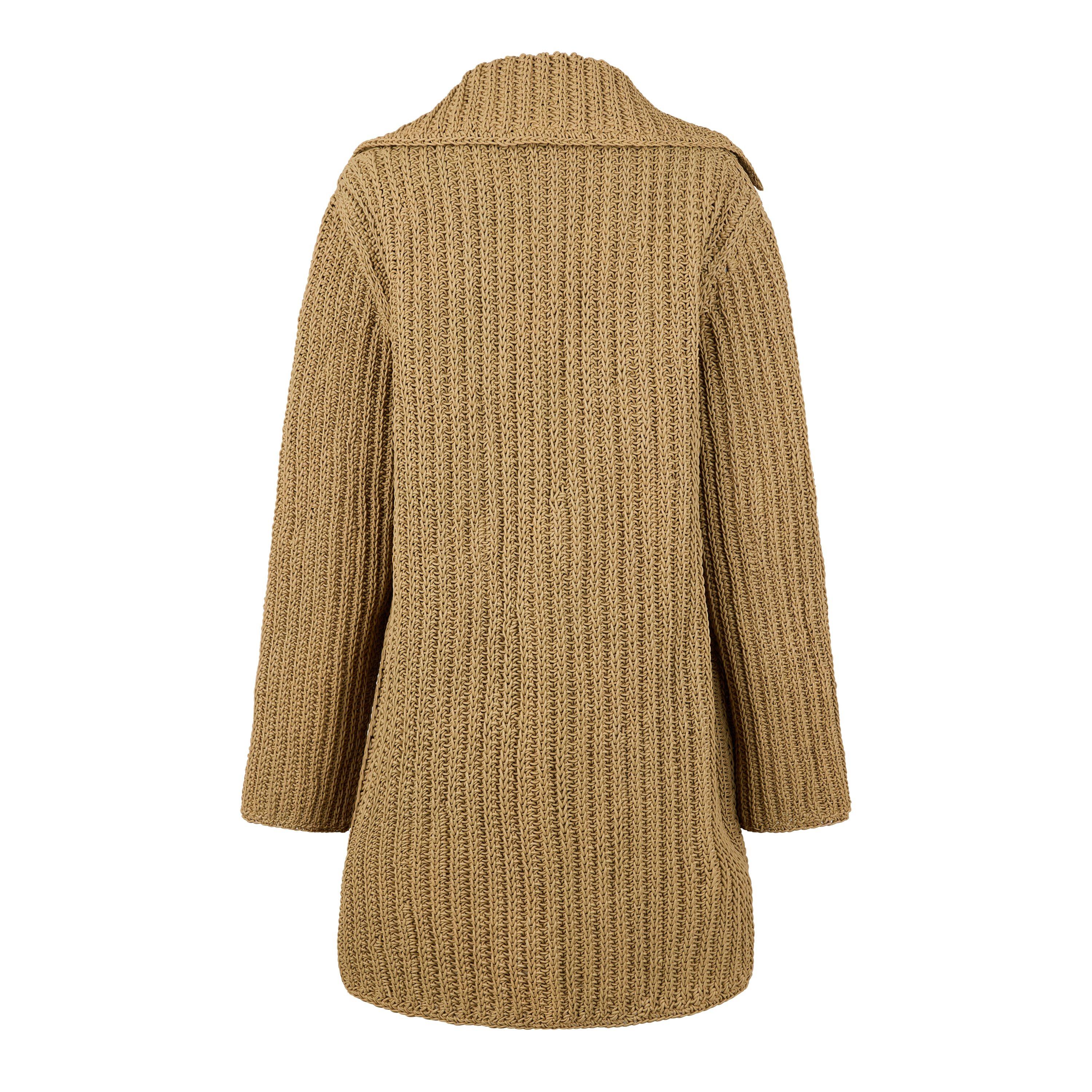 Tapioca - Bottega Veneta - Women's Hand-Knitted Leather Long Sleeve Leather Jacket - 2