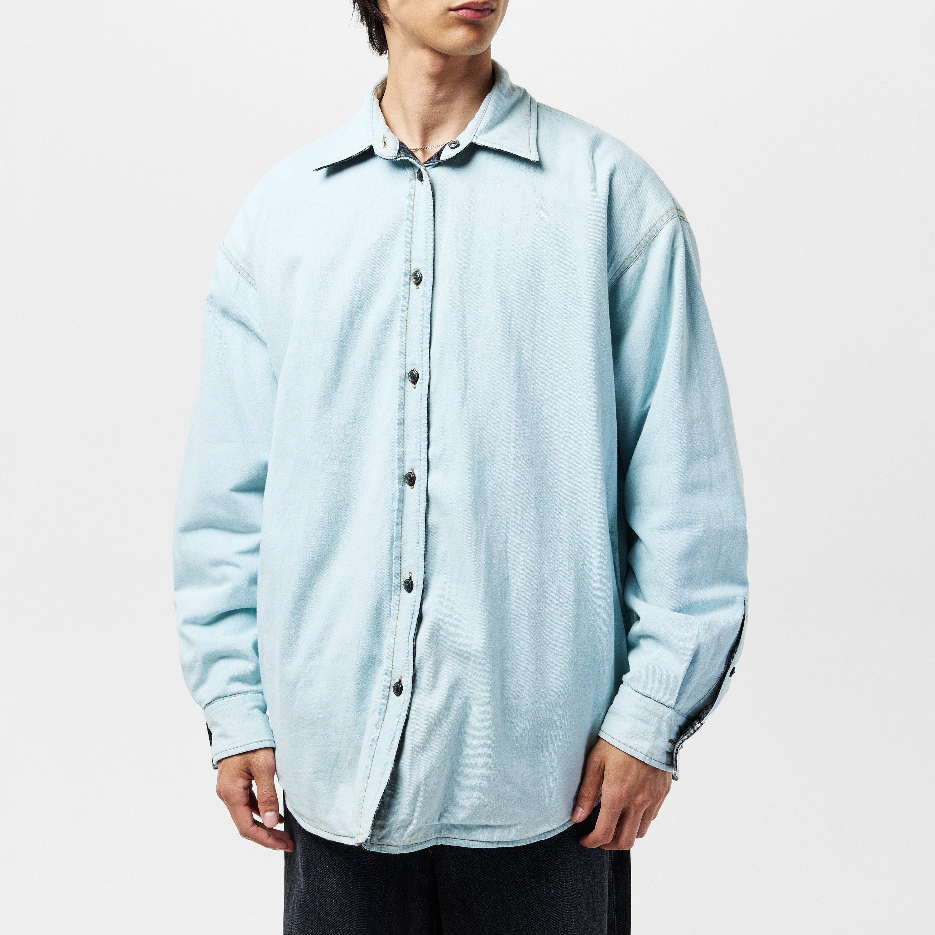 Black Black - Diesel - Men's  Structured Utility Overshirt - 3