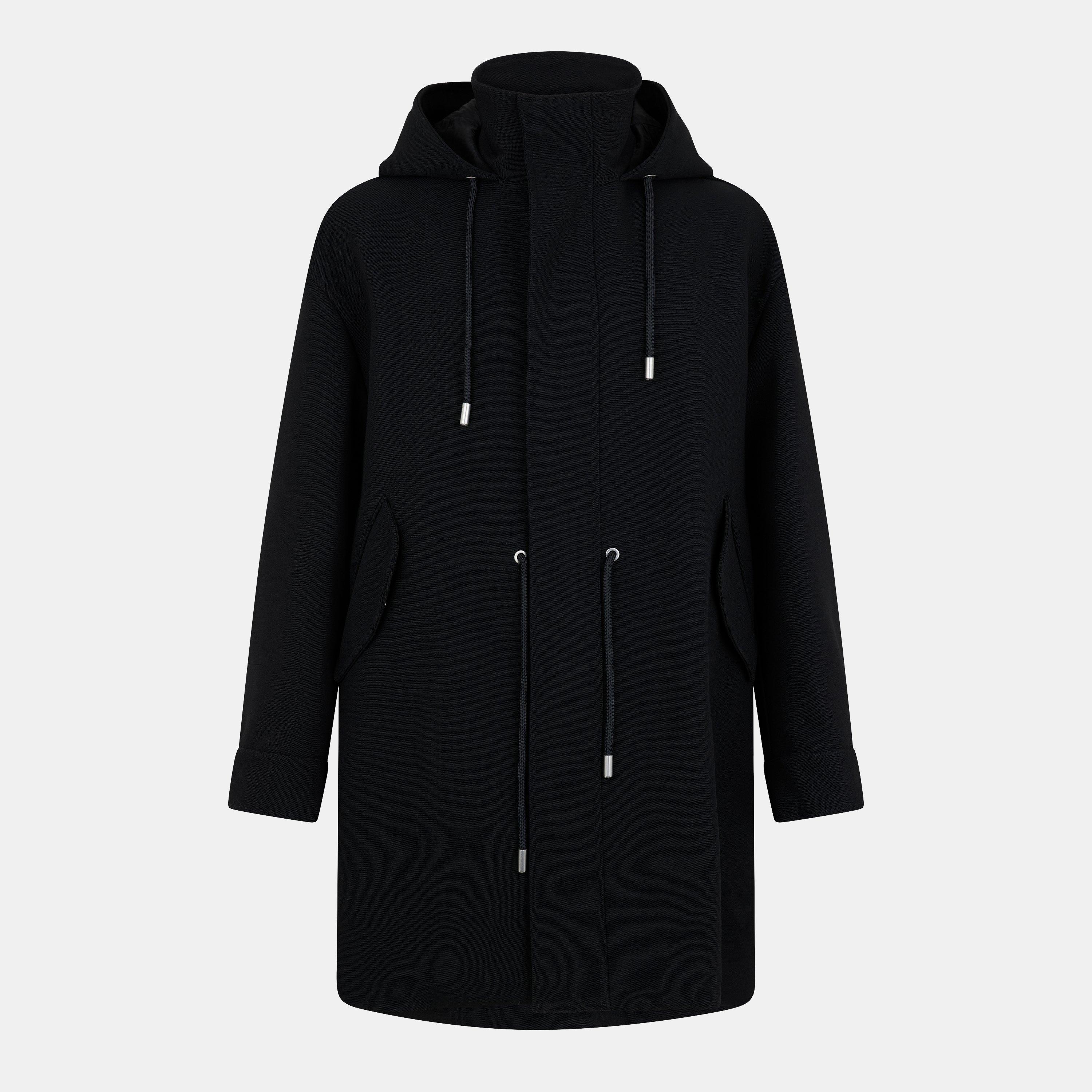 Black - Off White - Men's Parka - 1