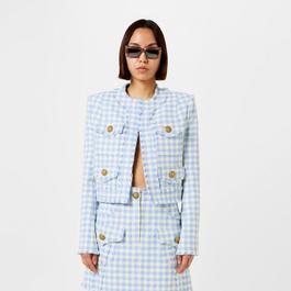 Balmain Gingham Tweed Jacket