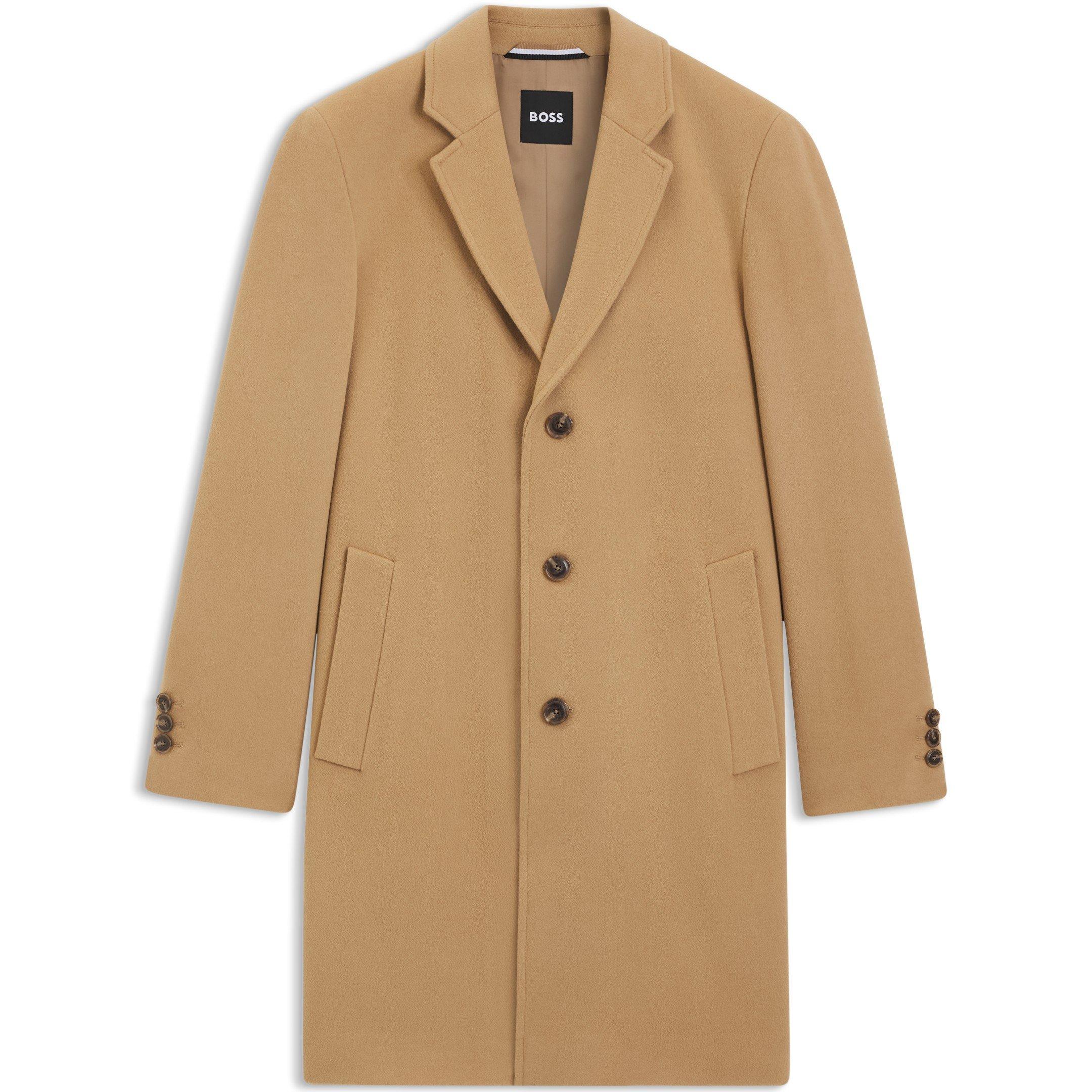Boss Mens Hyde Overcoat - Beige 260 - Medium