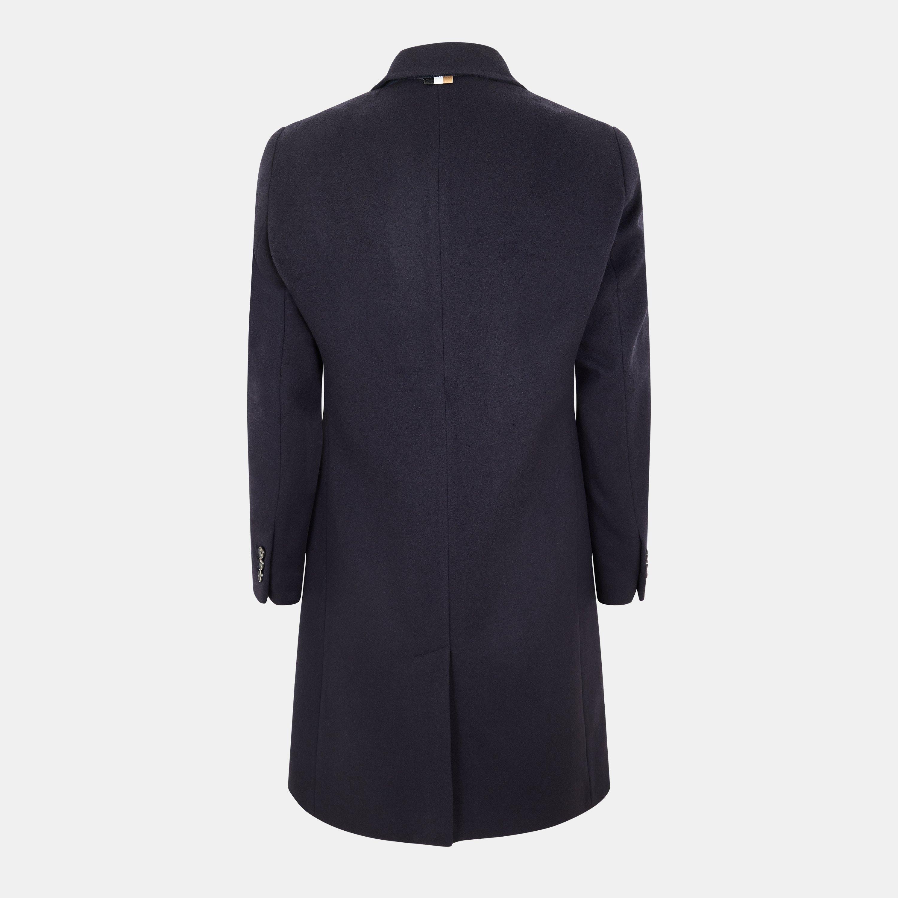 Navy 404 - Boss - Mens Hyde Overcoat - 2