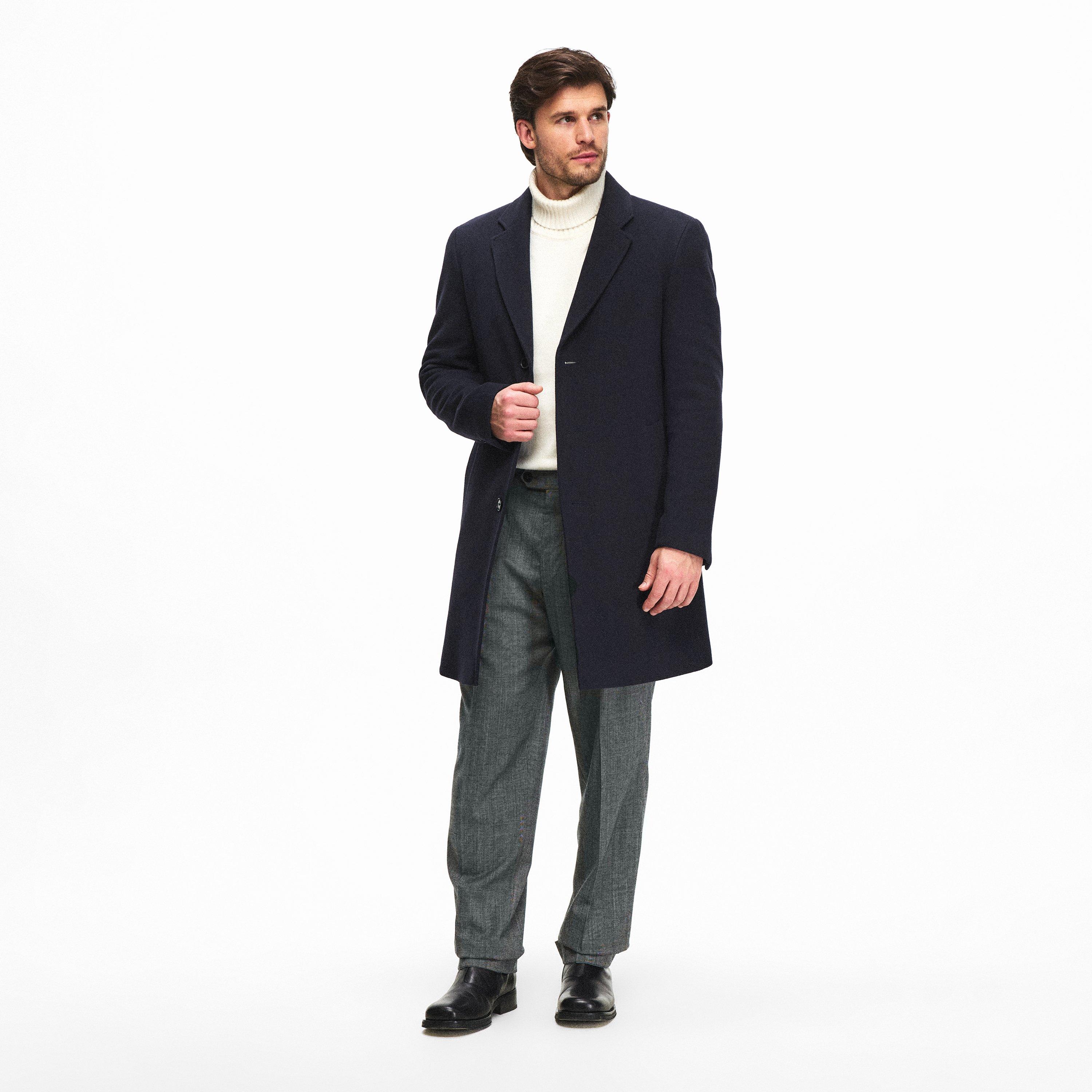 Navy 404 - Boss - Mens Hyde Overcoat - 6