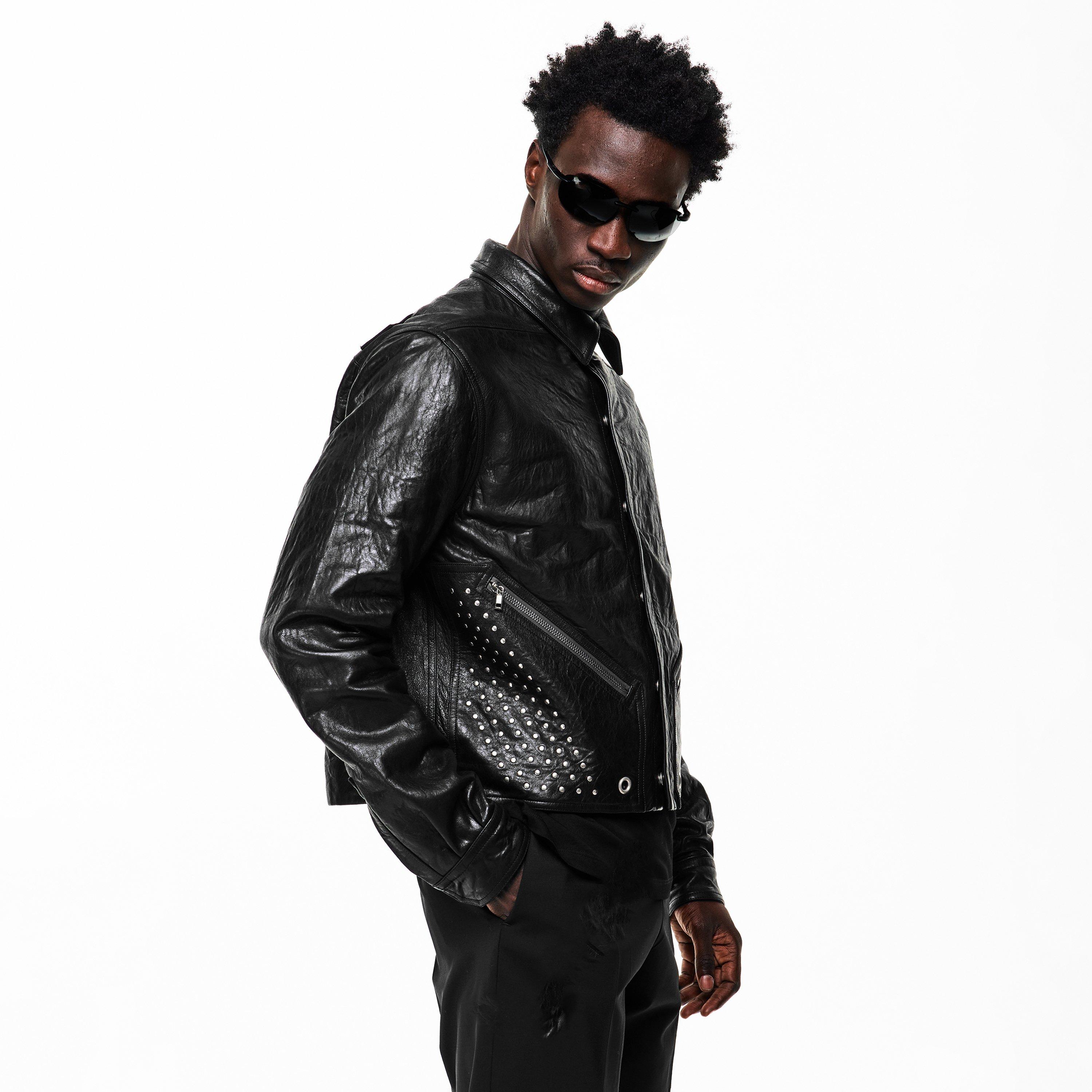 Black - Rick Owens - Men's Tour Alice Leather Jacket - 3