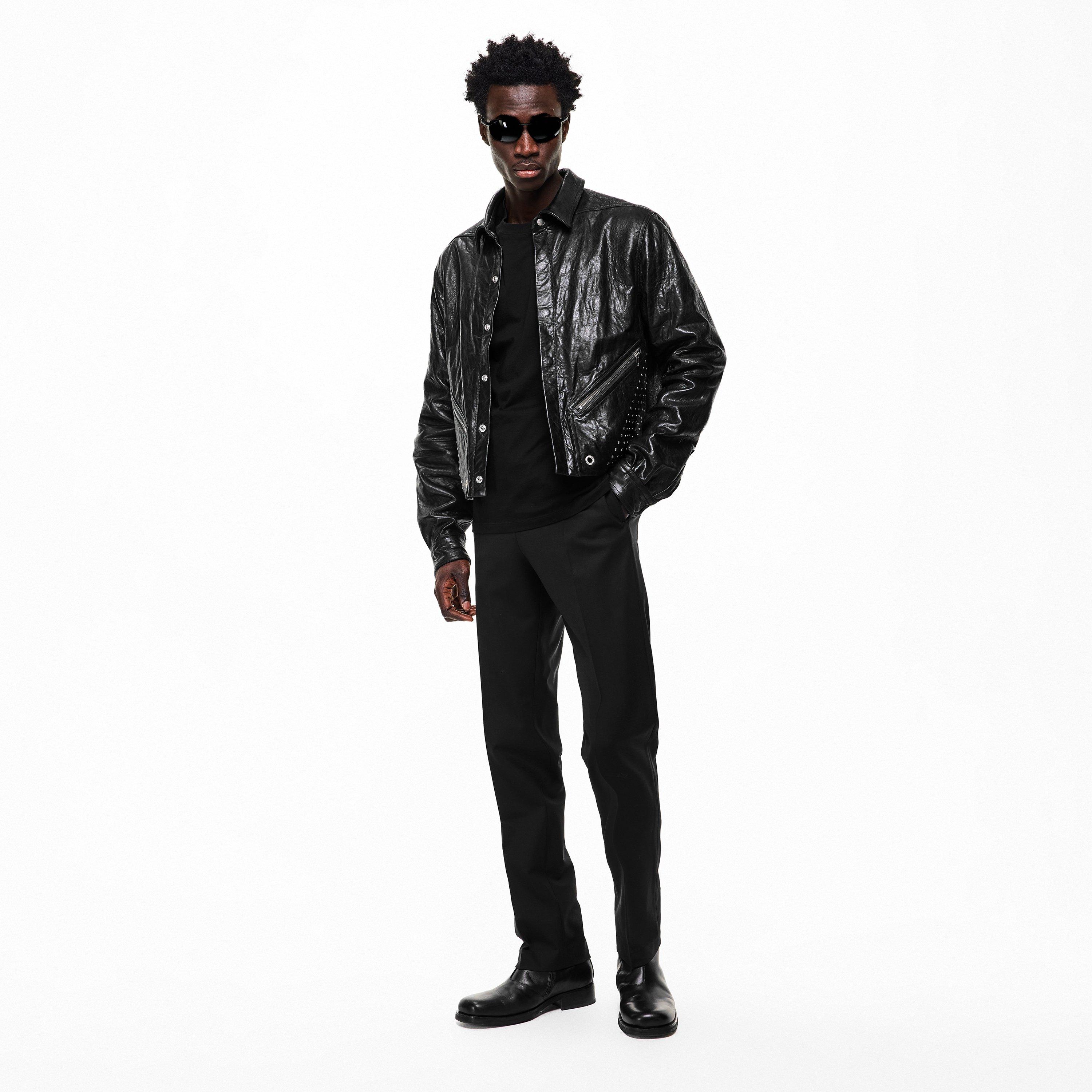 Black - Rick Owens - Men's Tour Alice Leather Jacket - 6