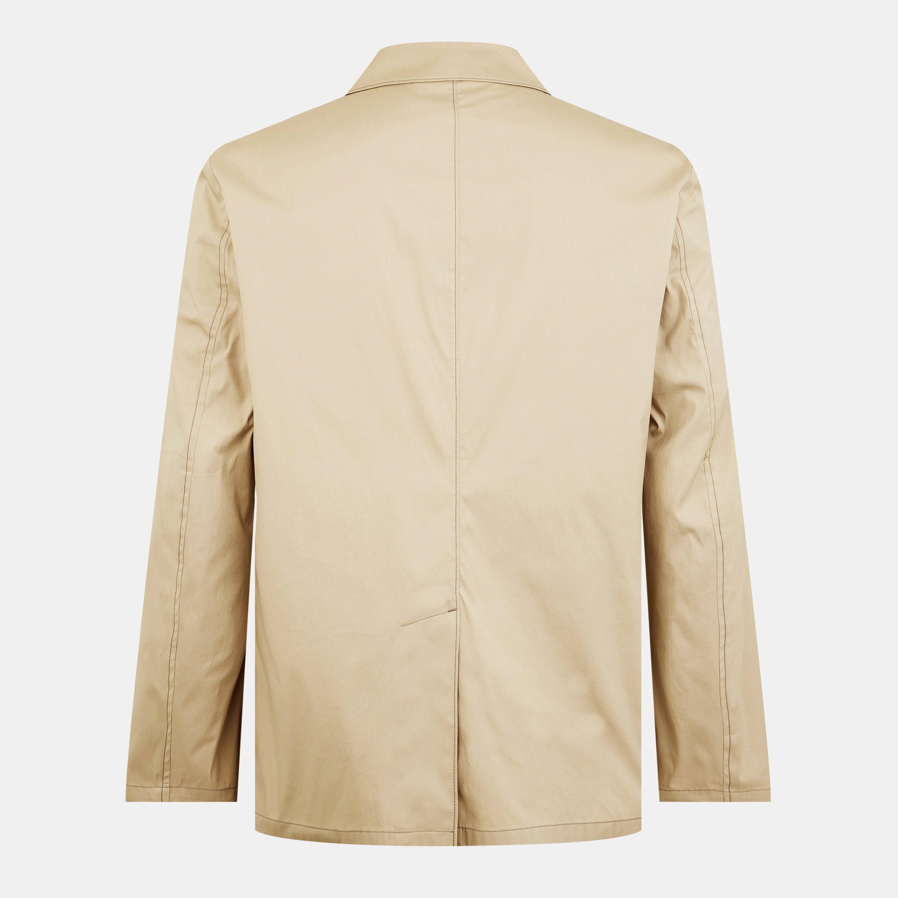 Beige - Prada - Men's Triangle Patch Cotton Long Sleeve Blazer - 2
