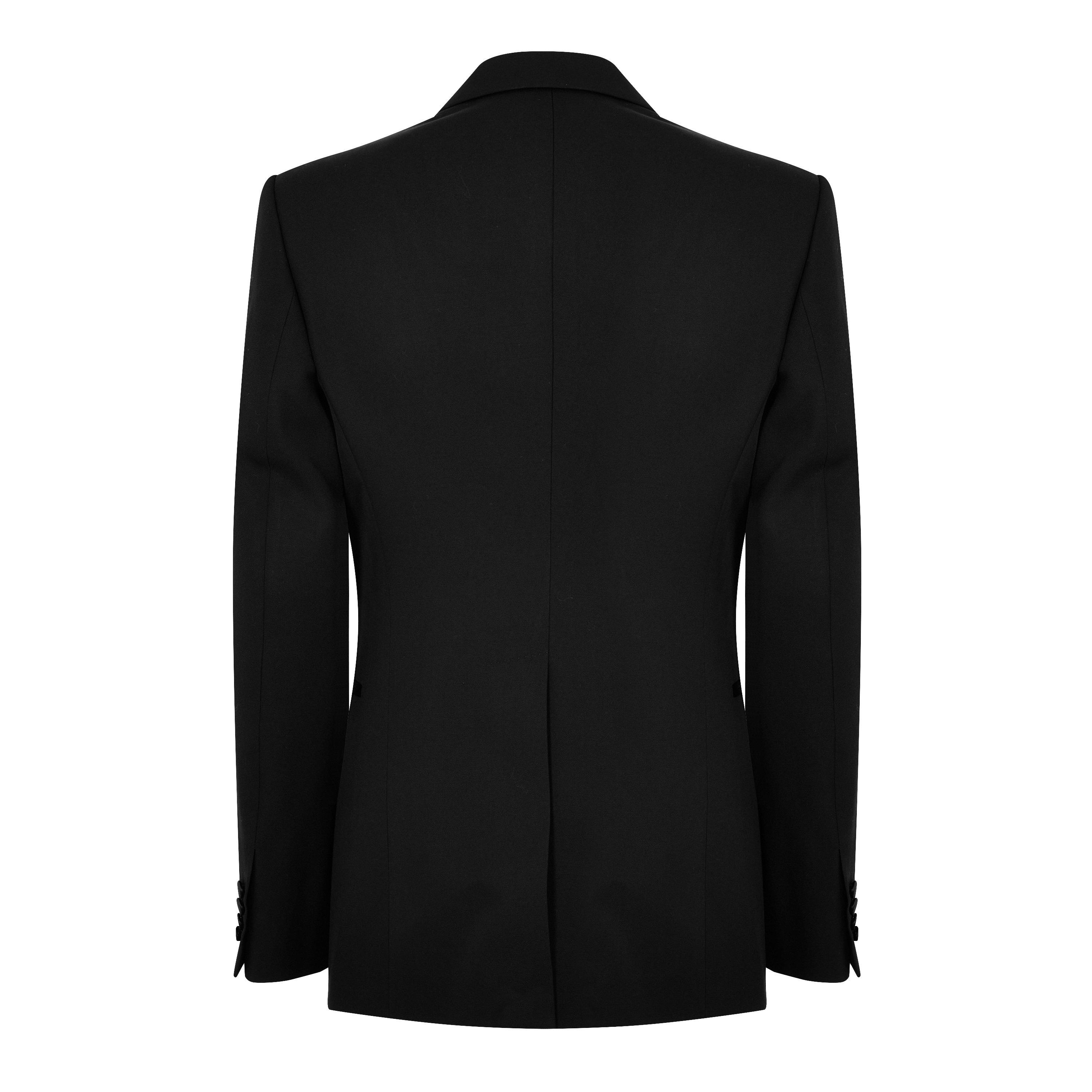 Black - Alexander McQueen - Men's Tailored Tux Wool Long Sleeve Blazer - 5