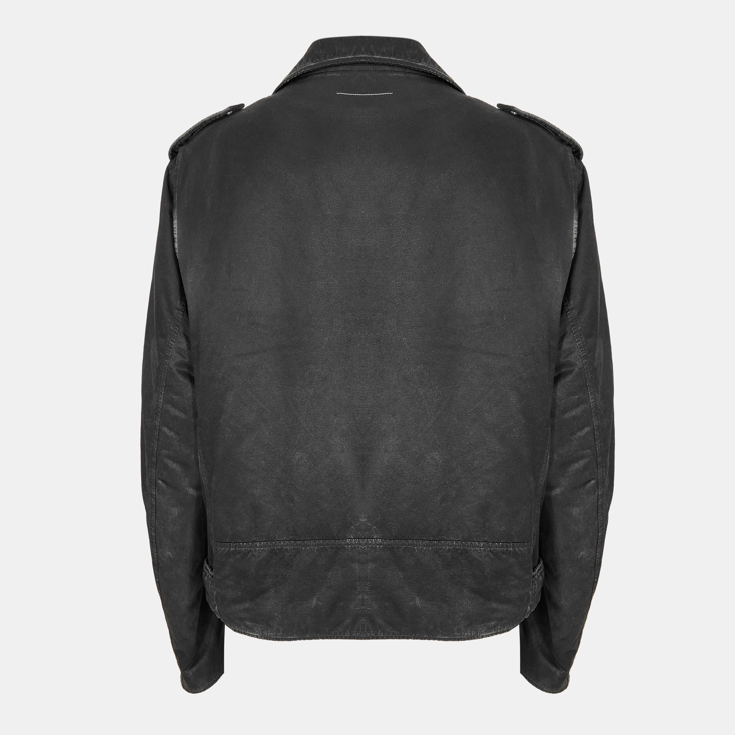 Washed Black - MM6 Maison Margiela - Men's Biker Bomber Jacket - 2