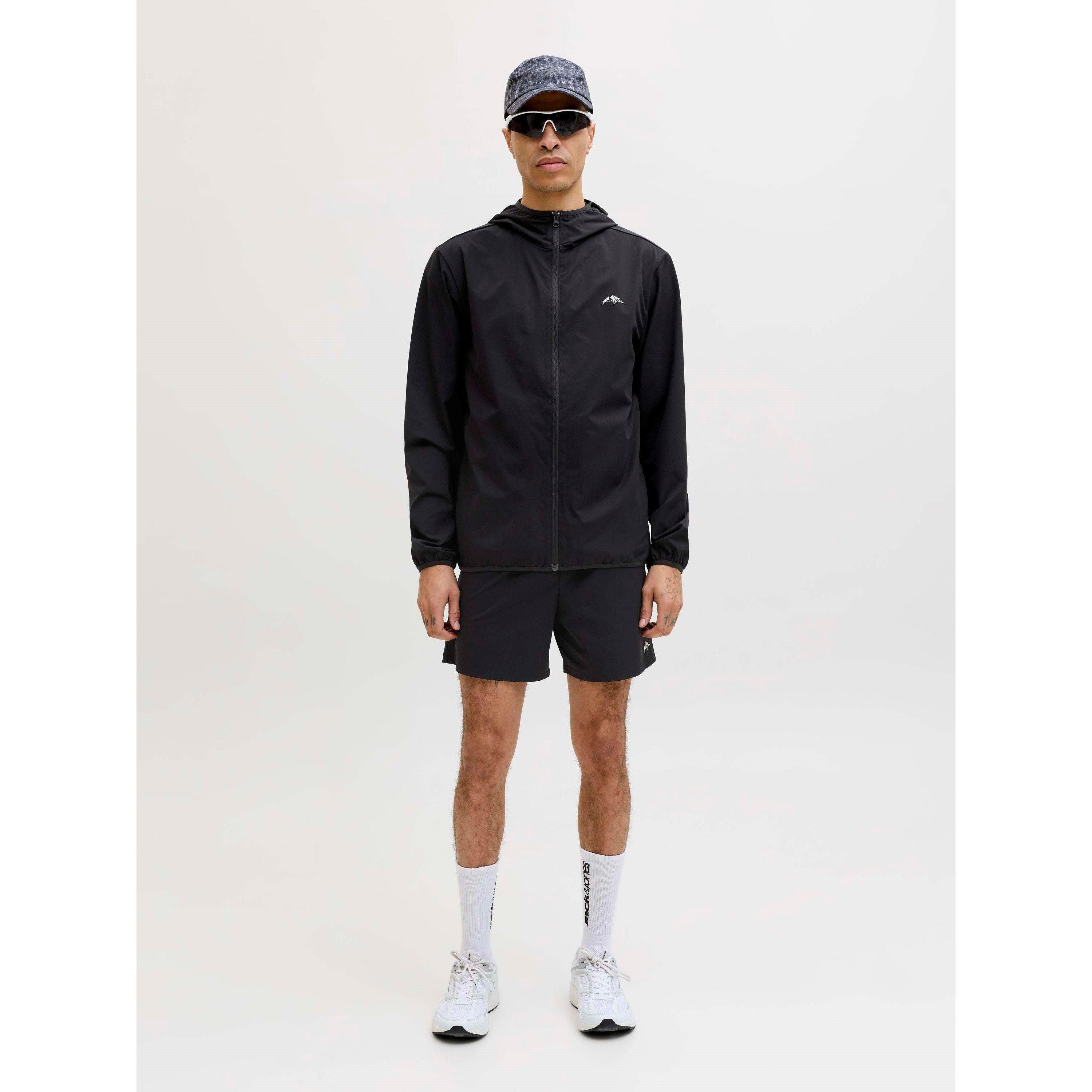 Black - Jack and Jones - Mens Windbreaker and Shorts Set - 2