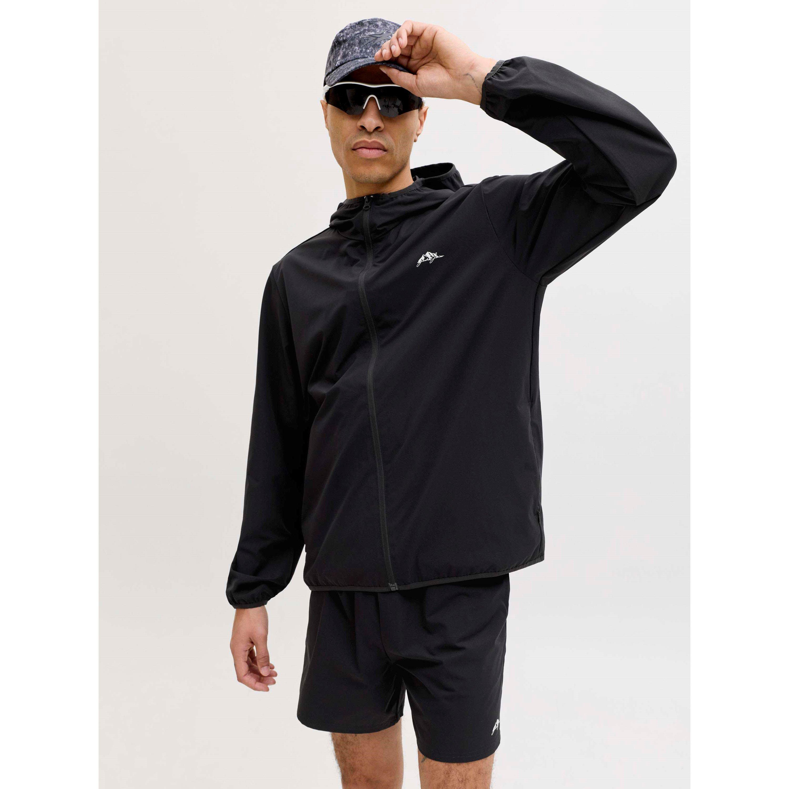 Black - Jack and Jones - Mens Windbreaker and Shorts Set - 6