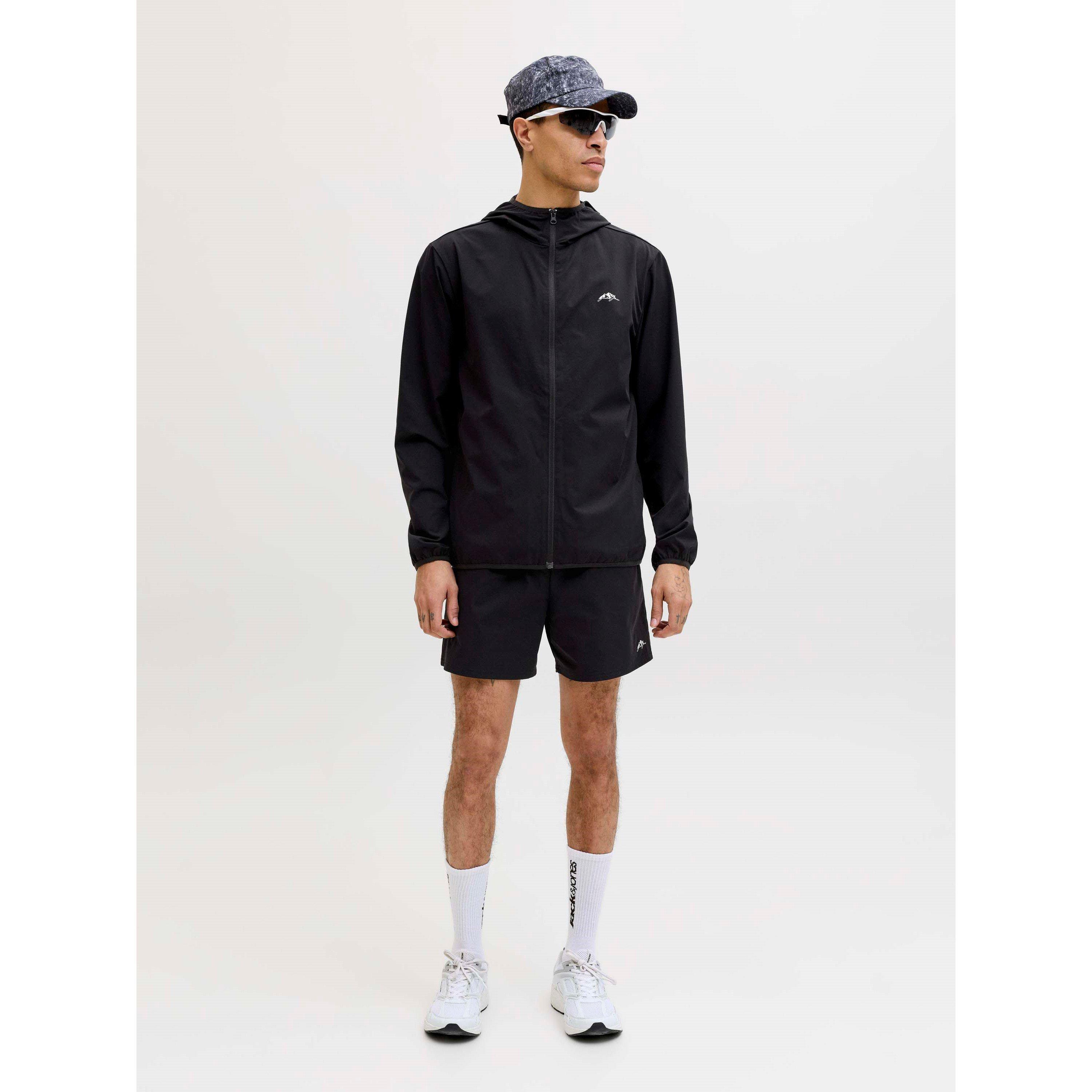 Black - Jack and Jones - Mens Windbreaker and Shorts Set - 7