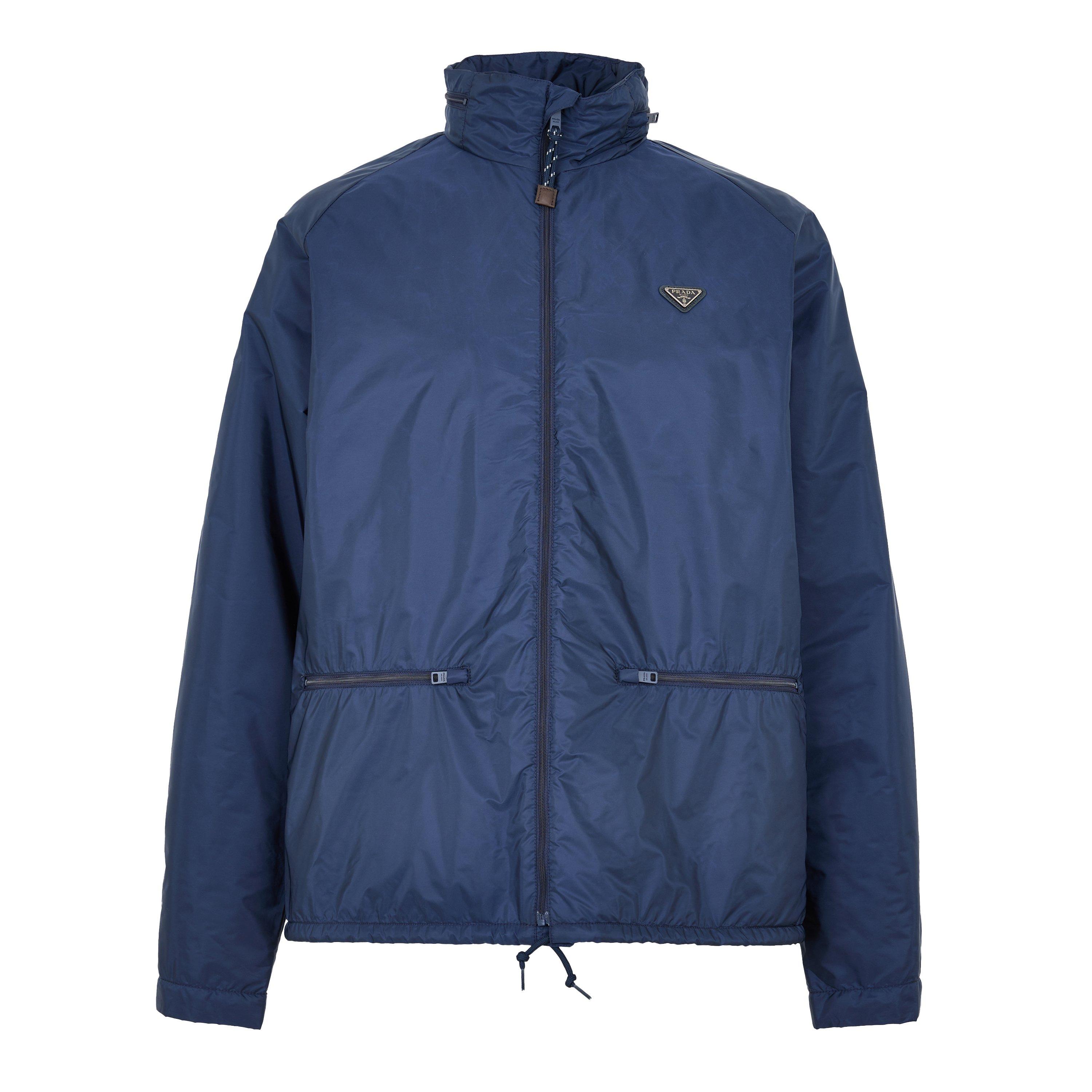 Prada Men's Metal Tri Fold Medium Puffer Jacket - Blue - L