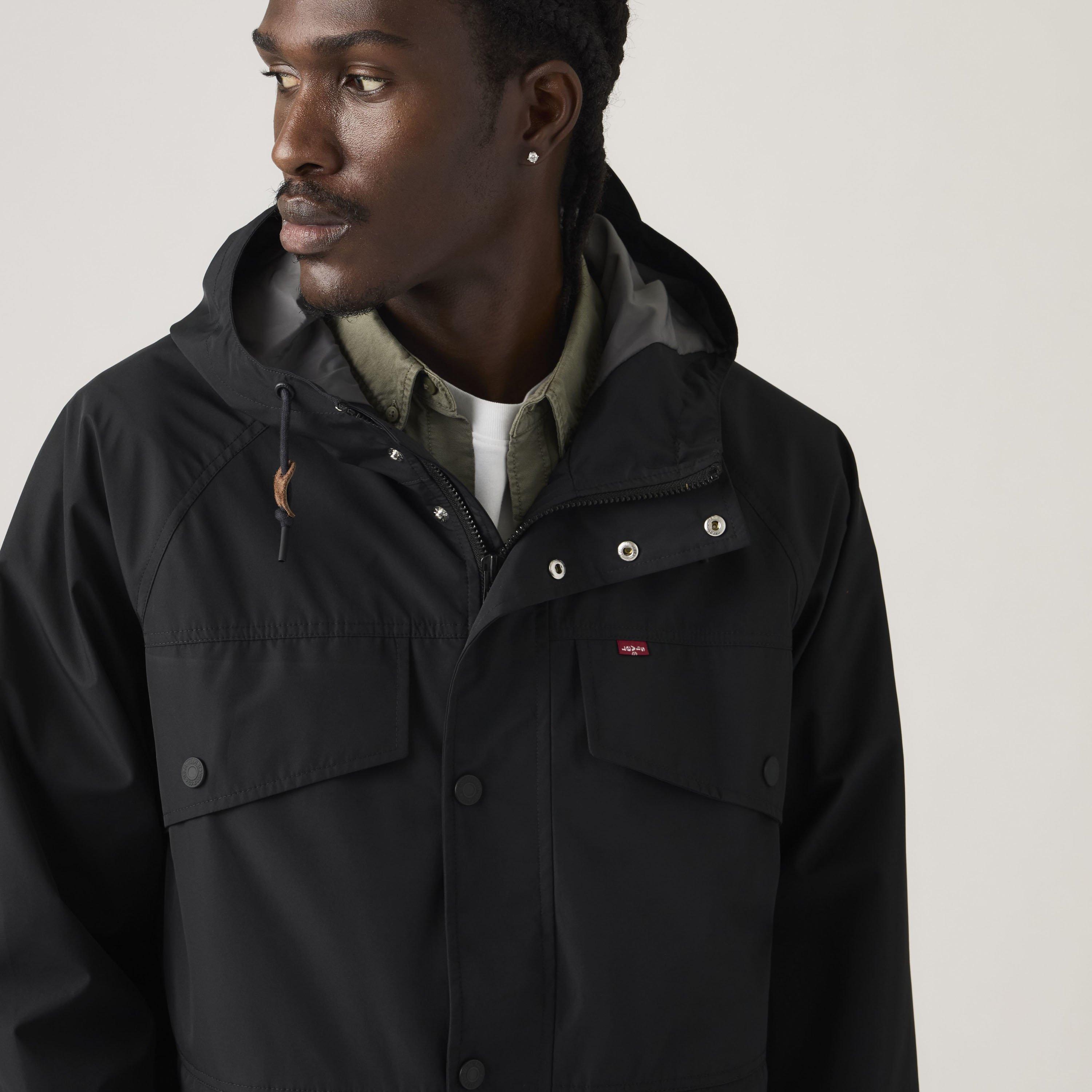 JET BLACK - Levis - Mens Levis Marina Utility Parka Jacket - 4