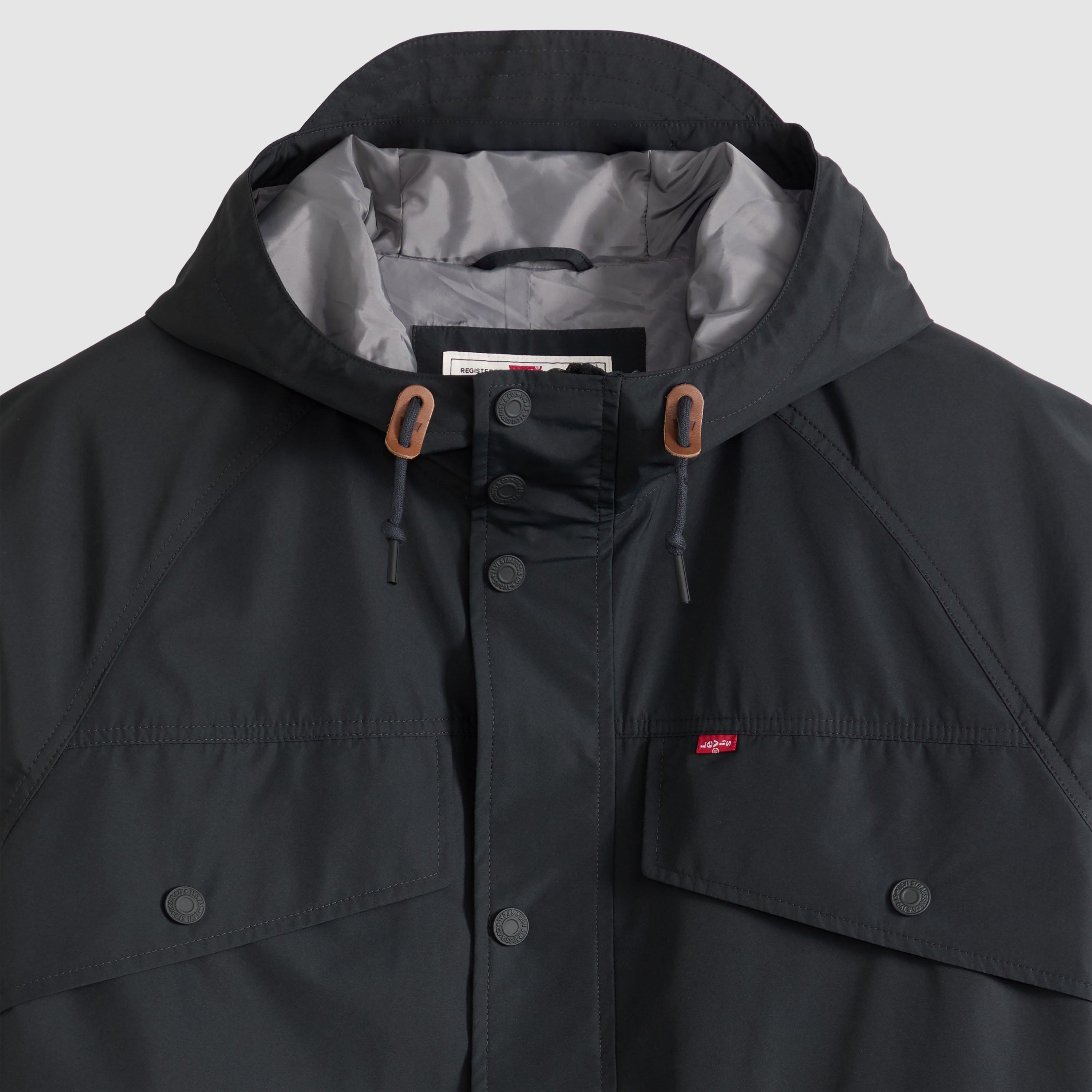 JET BLACK - Levis - Mens Levis Marina Utility Parka Jacket - 6