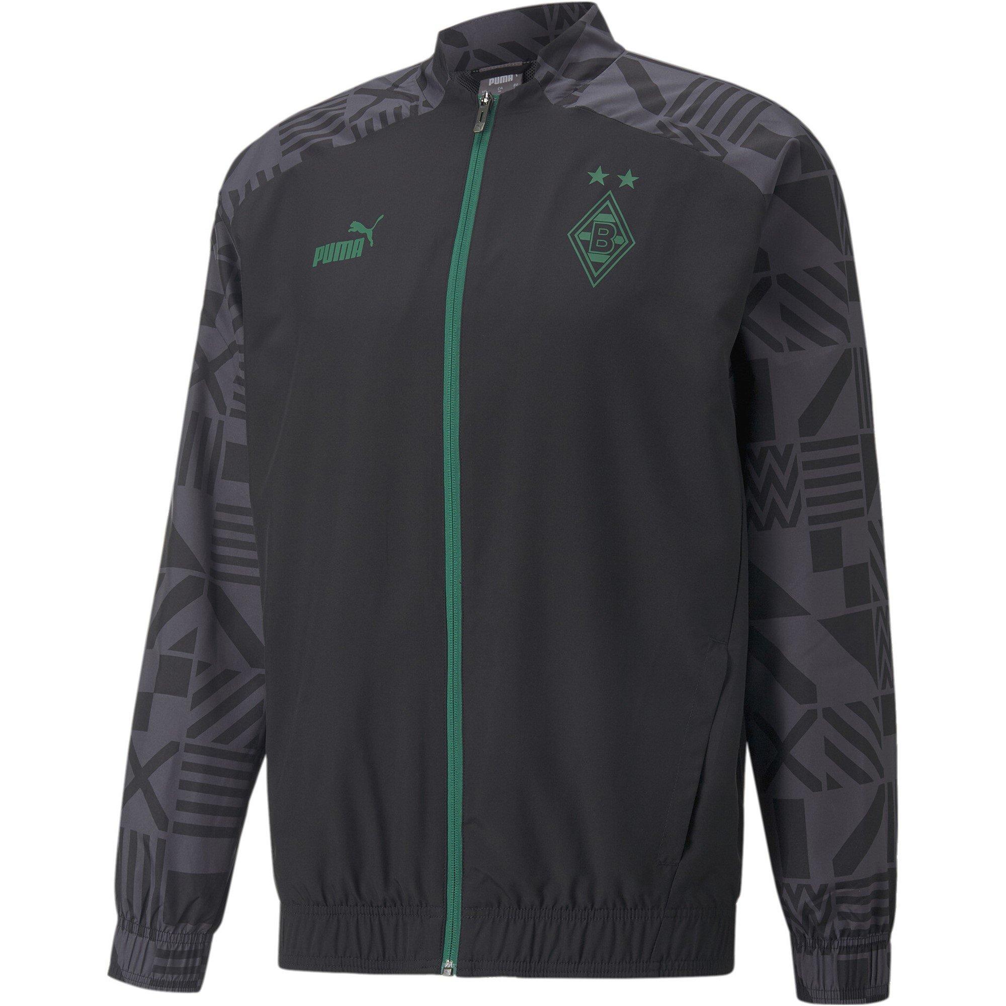 Asphalt - Puma - Men's Prematch Borussia Monchengladbach Waterproof Lightweight Rain Anorak - 1