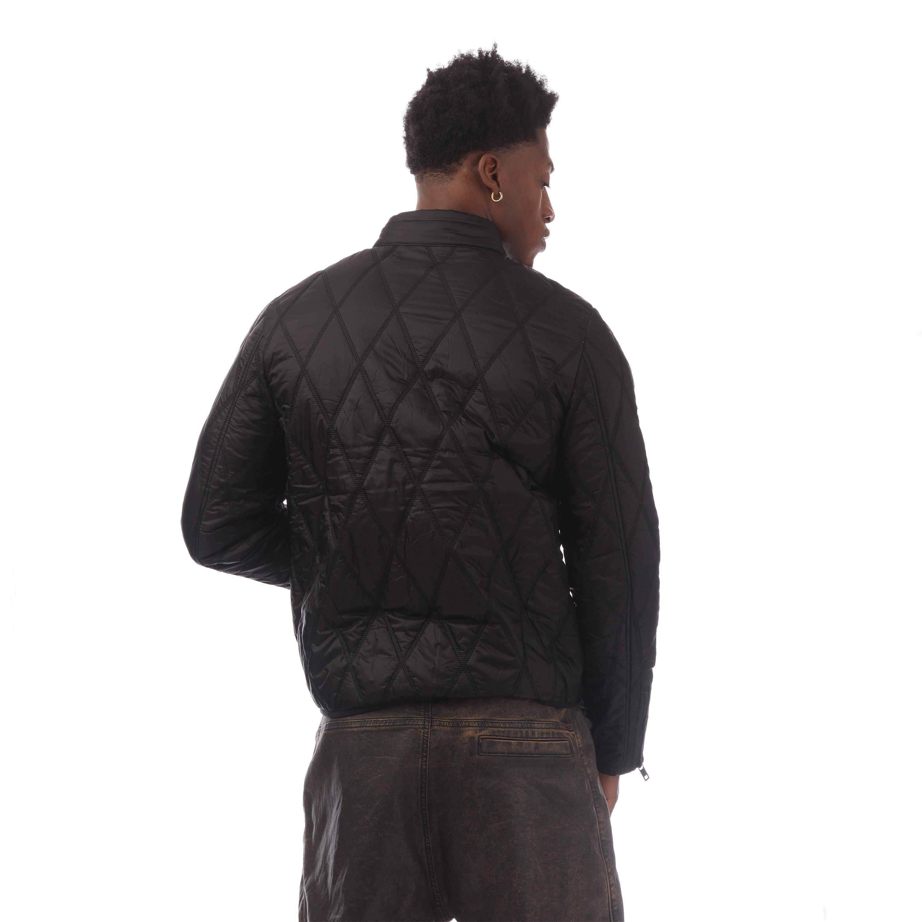 Black Black - Diesel - Men's Toggle Fastening Hooded Duffle Coat - 3