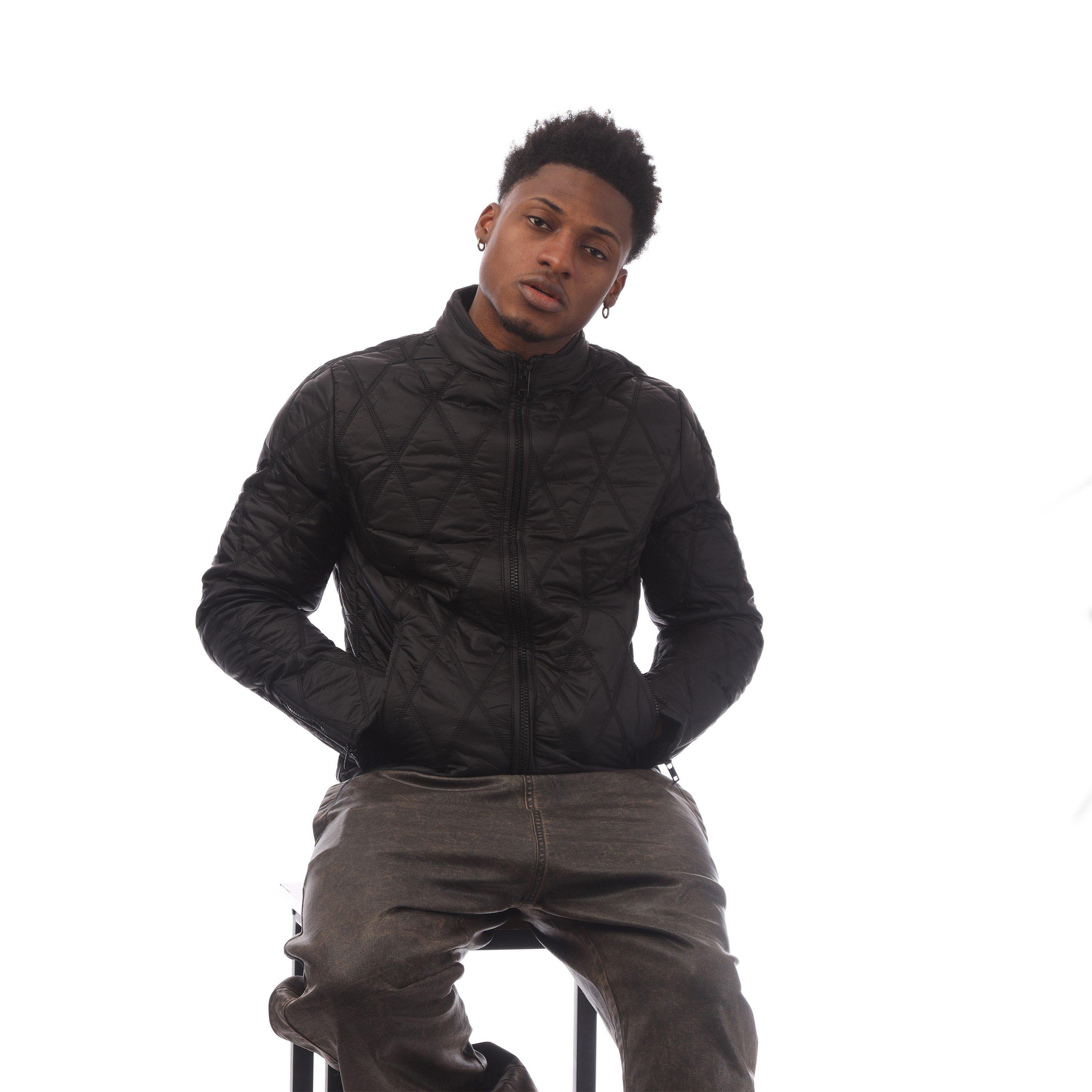 Black Black - Diesel - Men's Toggle Fastening Hooded Duffle Coat - 4