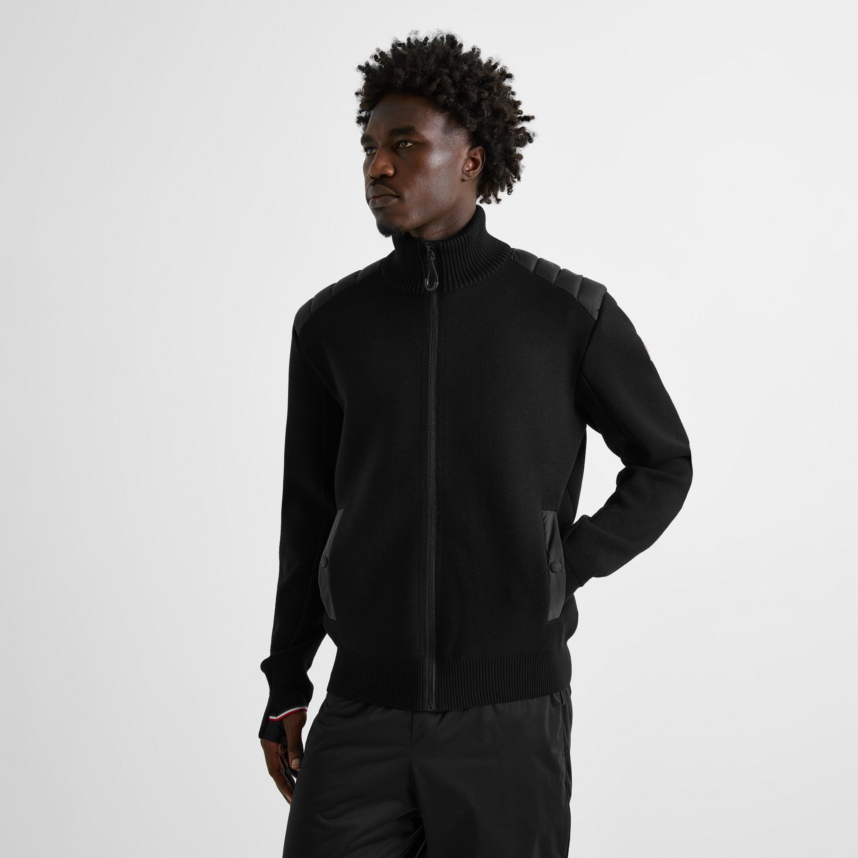 Black 999 - Moncler - Men's Hybrid Cardigan Wool Jacket - 3