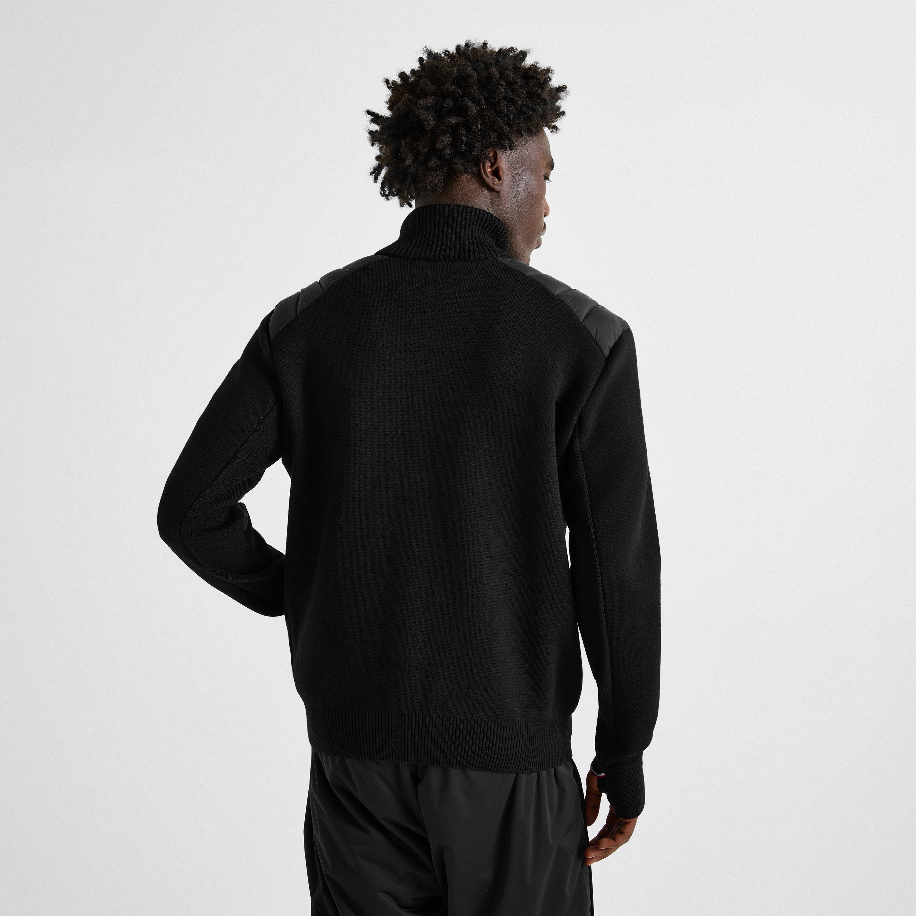 Black 999 - Moncler - Men's Hybrid Cardigan Wool Jacket - 4