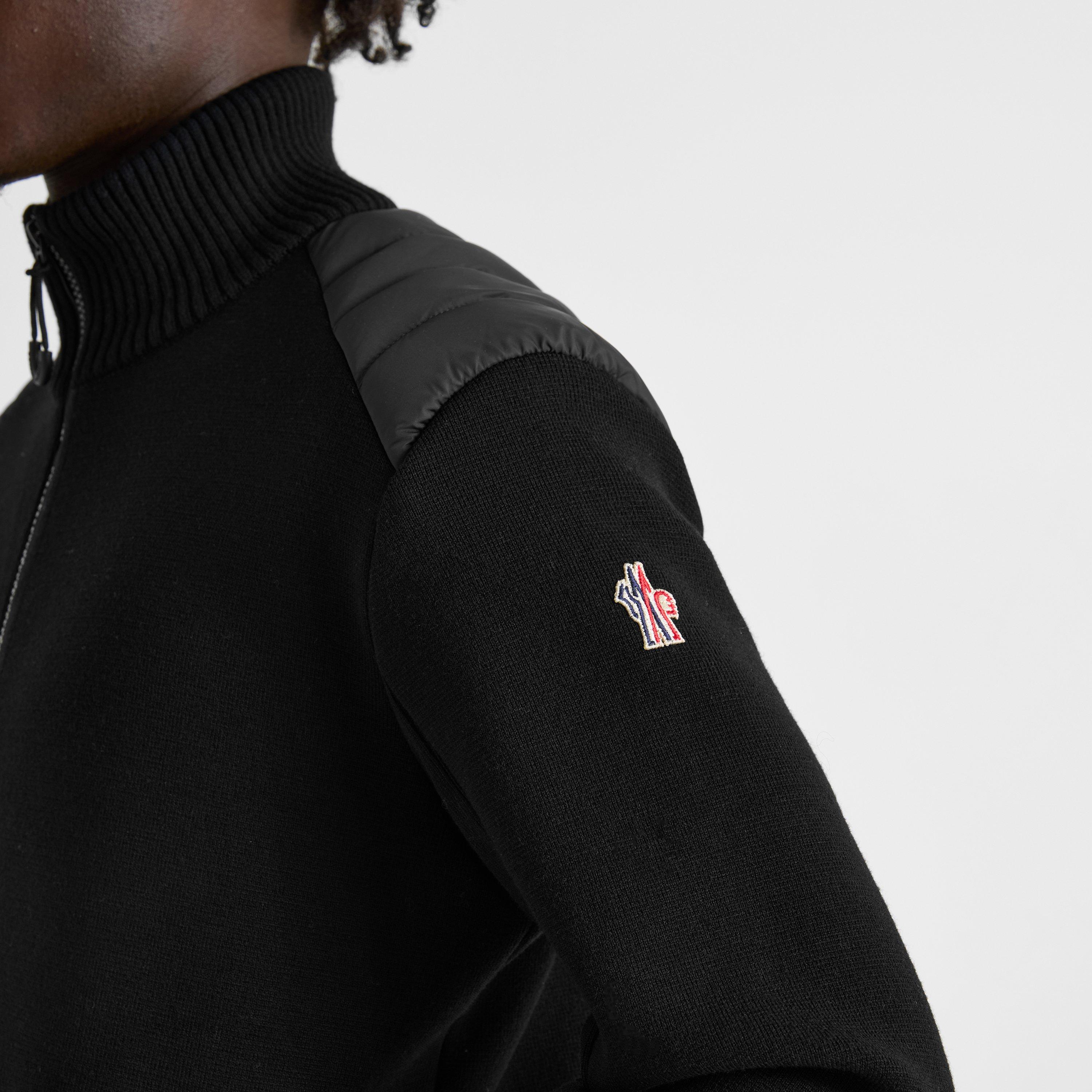 Black 999 - Moncler - Men's Hybrid Cardigan Wool Jacket - 5