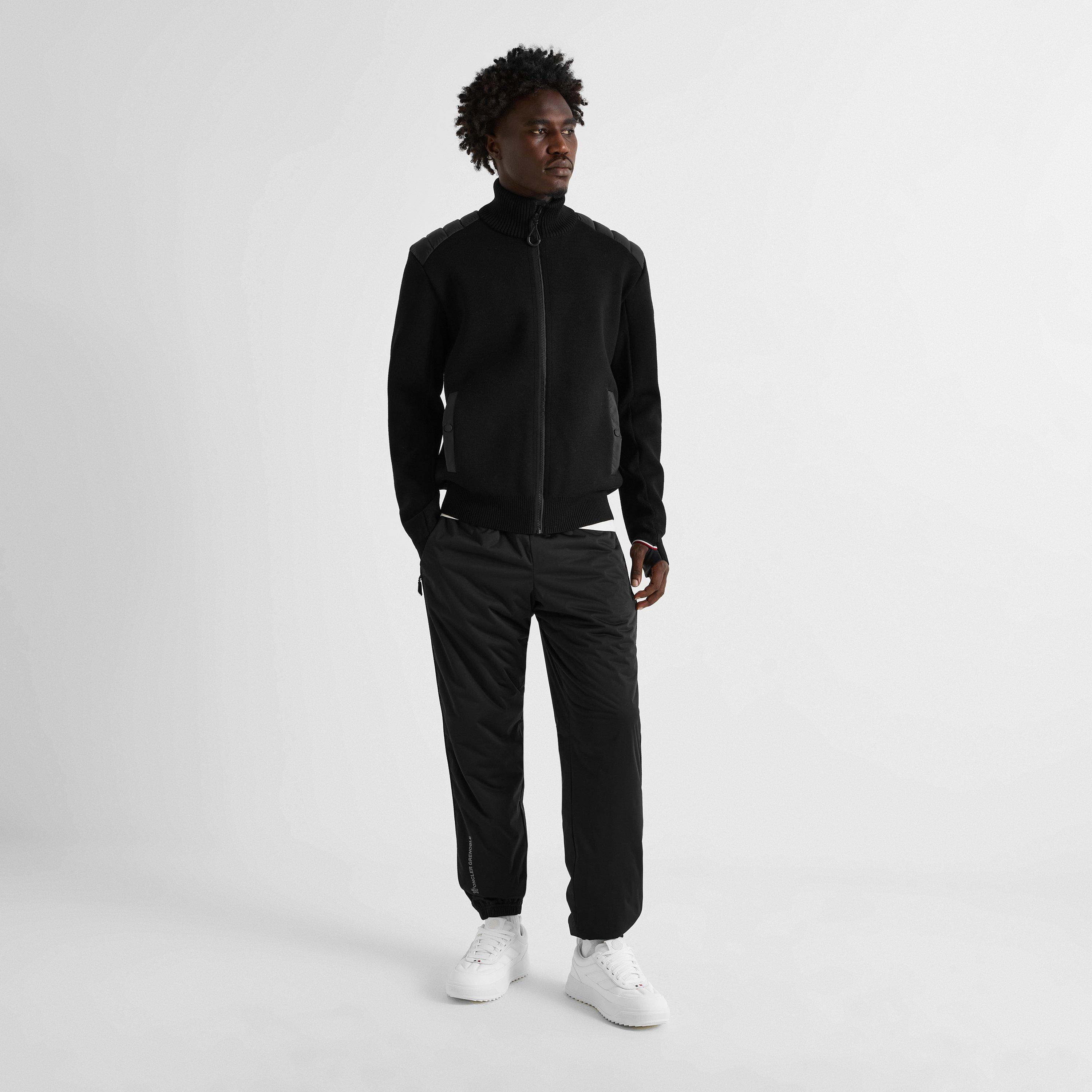 Black 999 - Moncler - Men's Hybrid Cardigan Wool Jacket - 6