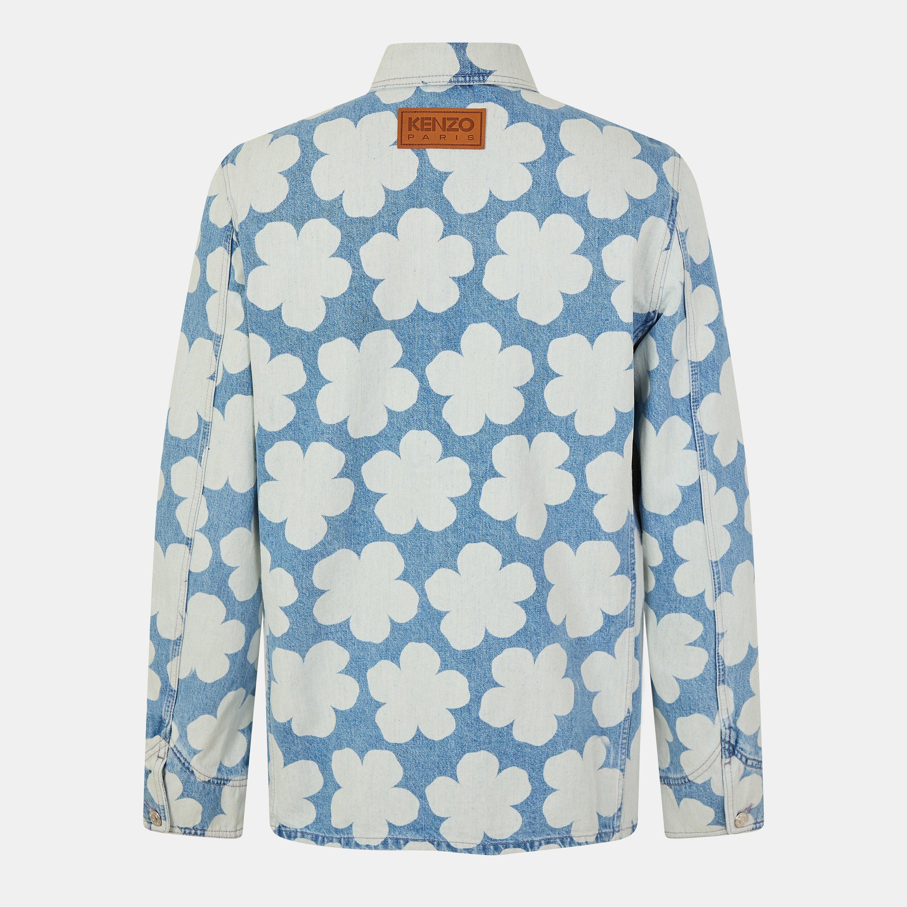 Blue - Kenzo - Men's  Workwear Structured Denim Jacket - 2