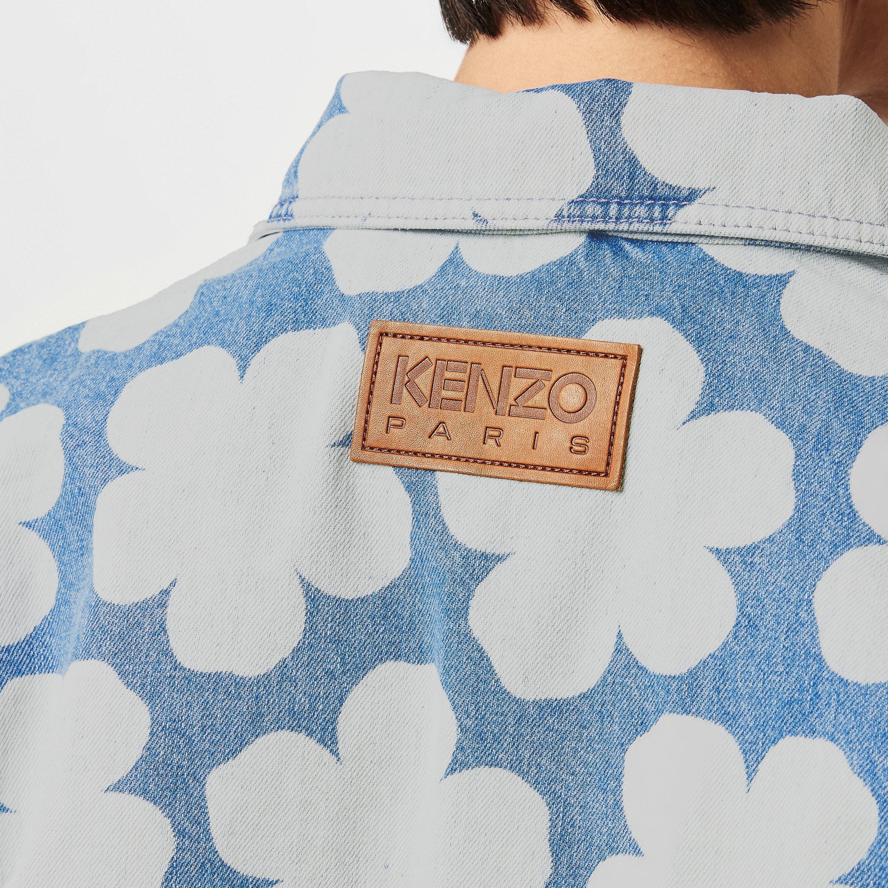 Blue - Kenzo - Men's  Workwear Structured Denim Jacket - 5