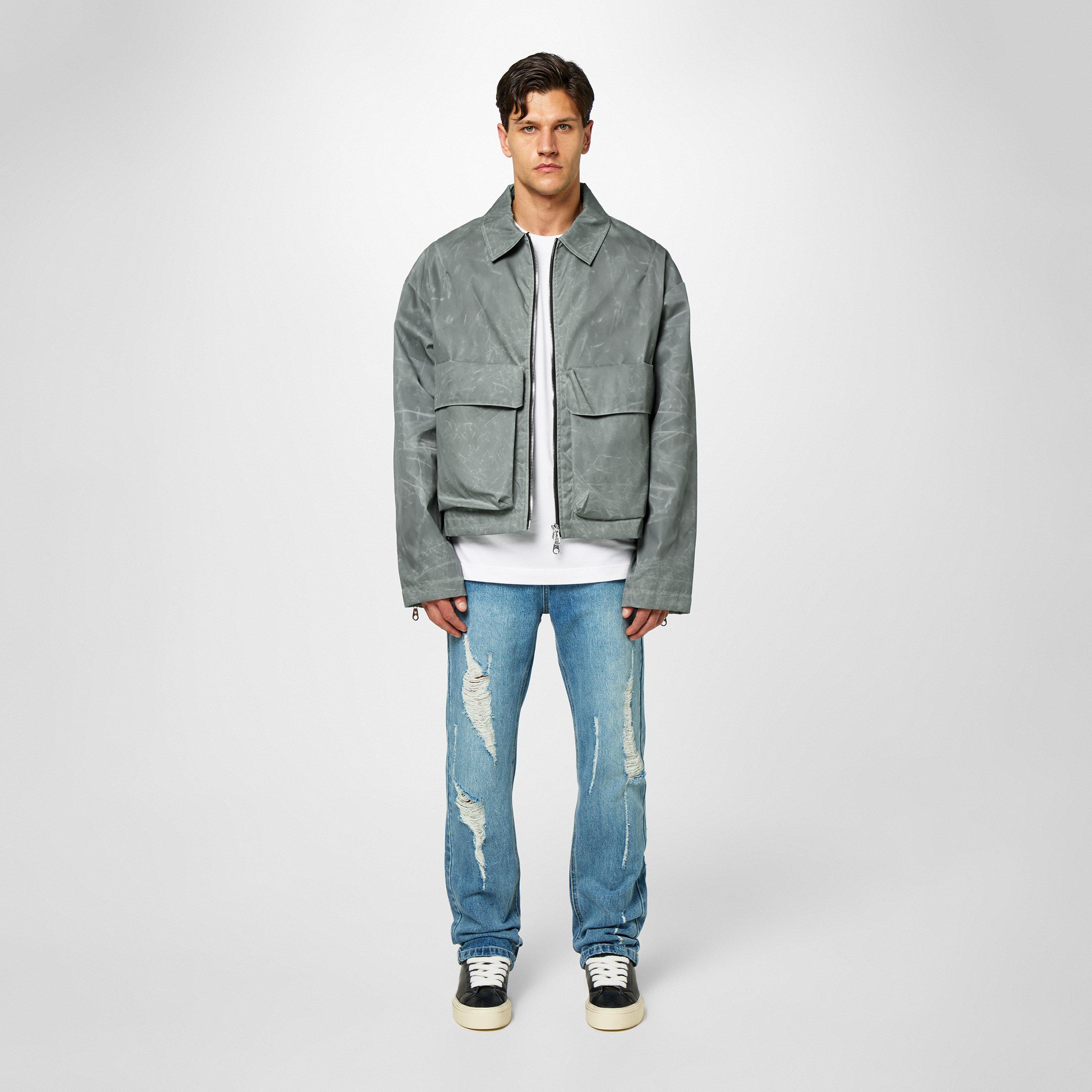 Charcoal - Cole Buxton - Men's Combat Coach Long Sleeve Overshirt - 4