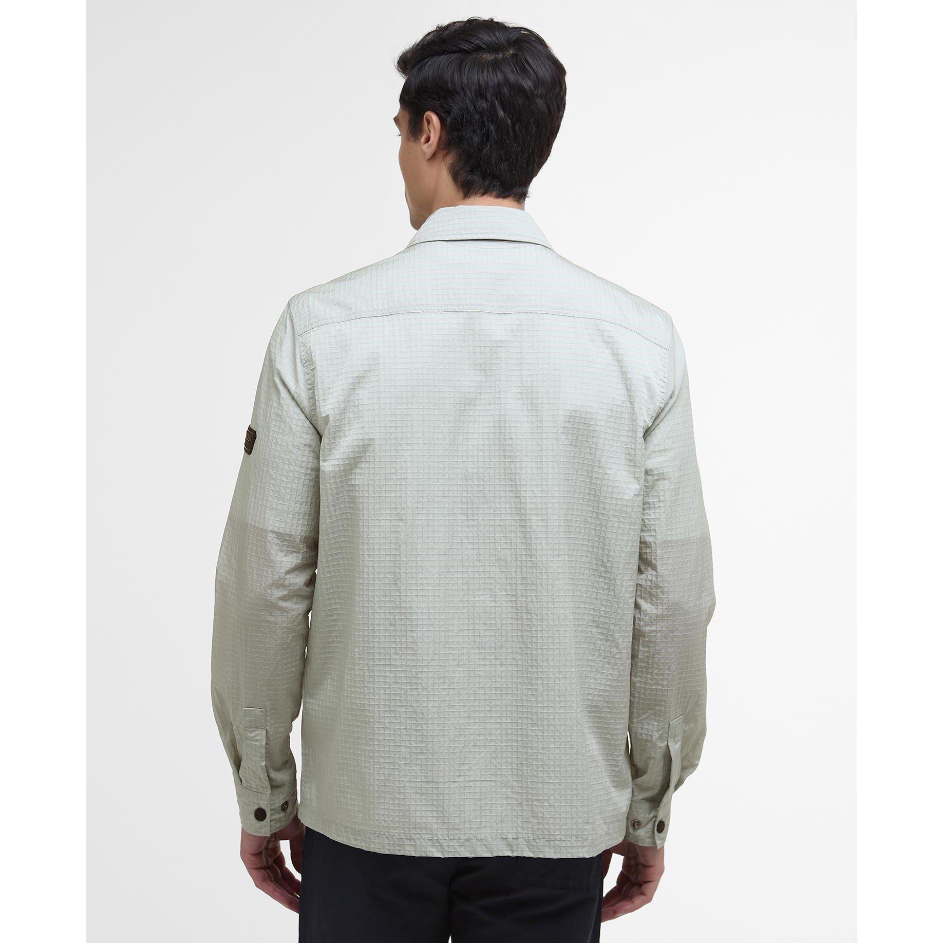 Mineral Grey - Barbour International - Men's Rosso Ripstop Long Sleeve Zip Overshirt - 3